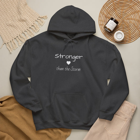 "Stronger than the Storm" Inspirational Pullover Hoodie