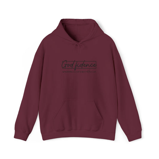 Embroidered God.fidence Hoodie — Faith Inspired Hooded Sweatshirt