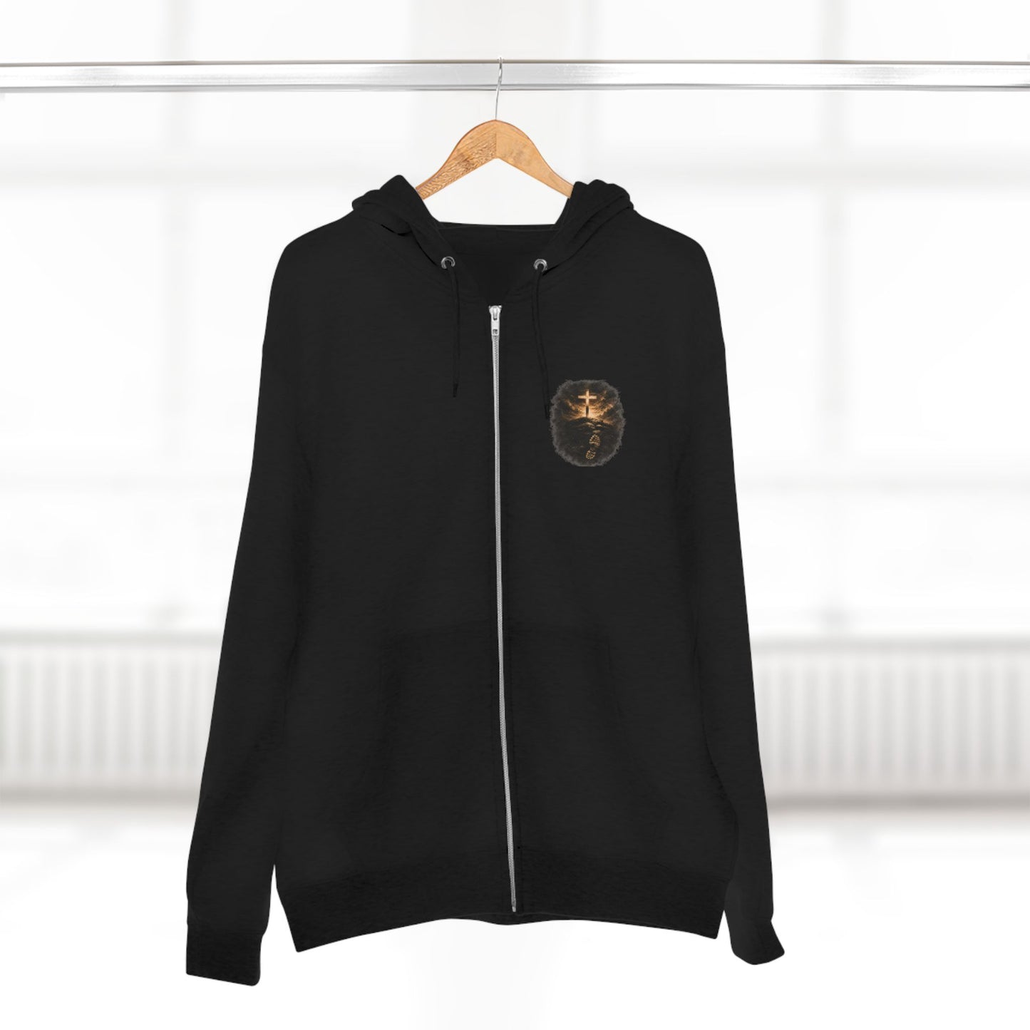 Step by Step Psalm 37:23 Cross Zip Hoodie