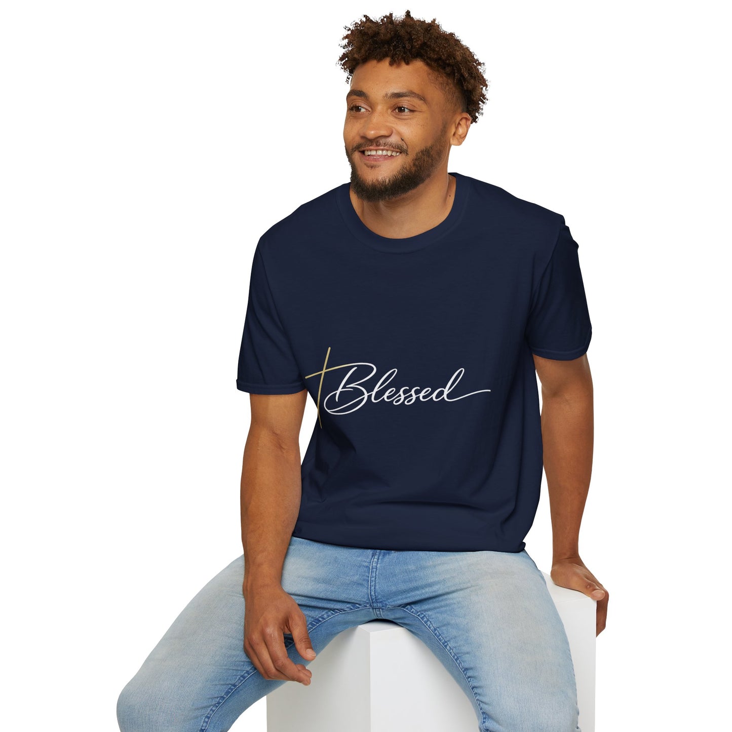 Minimal Gold Cross T-Shirt