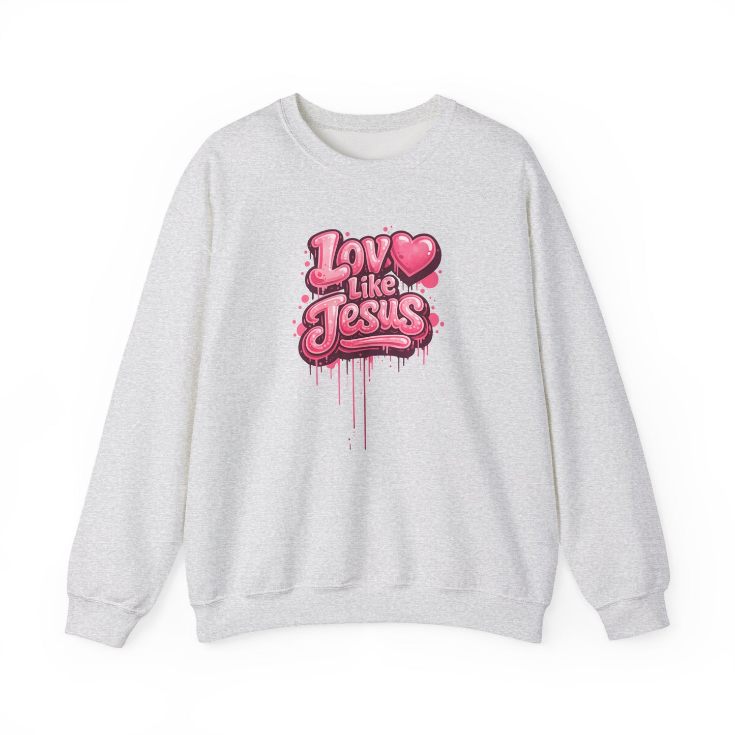"Love Like Jesus" retro front graphic Crewneck Sweatshirt