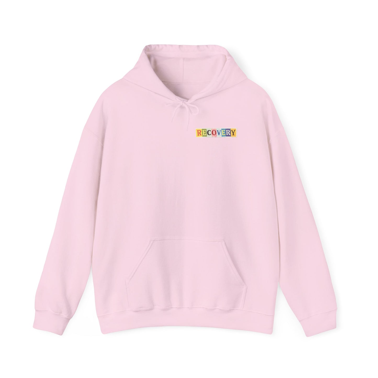 Recovery Words Hoodie — Inspirational Word Cloud Hooded Sweatshirt