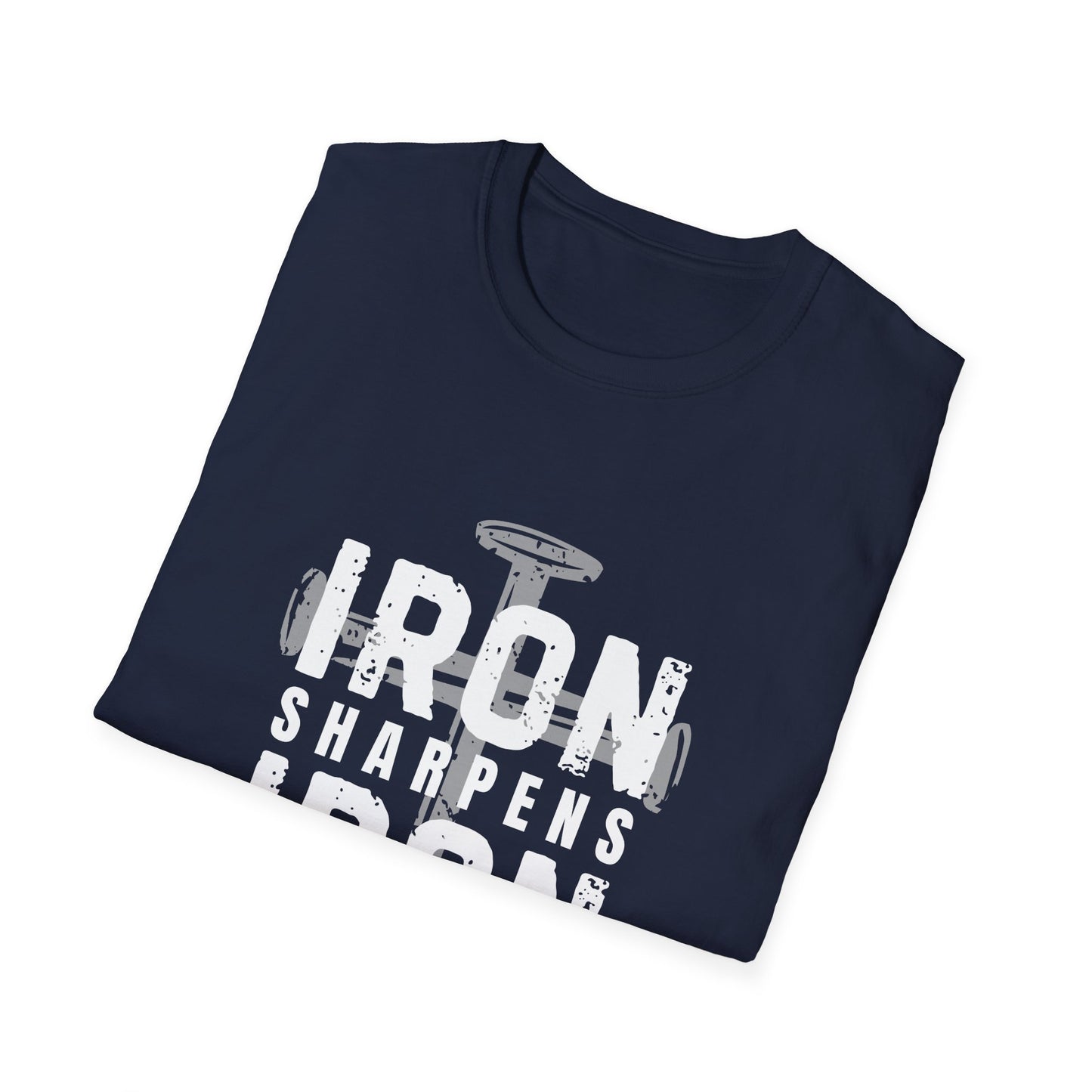 "Iron Sharpens Iron" - Distressed Cross Graphic T-Shirt