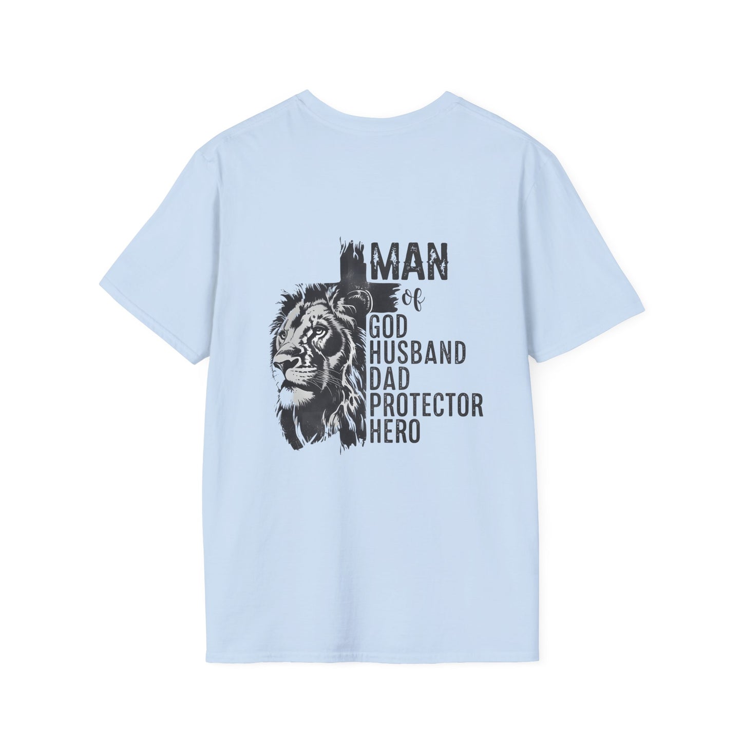 Lion Portrait Pocket T-Shirt — Minimalist Animal Graphic Tee