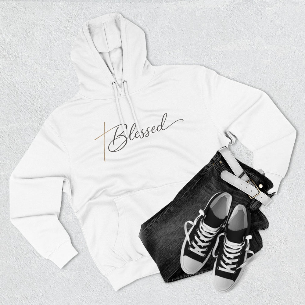 Blessed Script Hoodie — Minimalist Inspirational Pullover