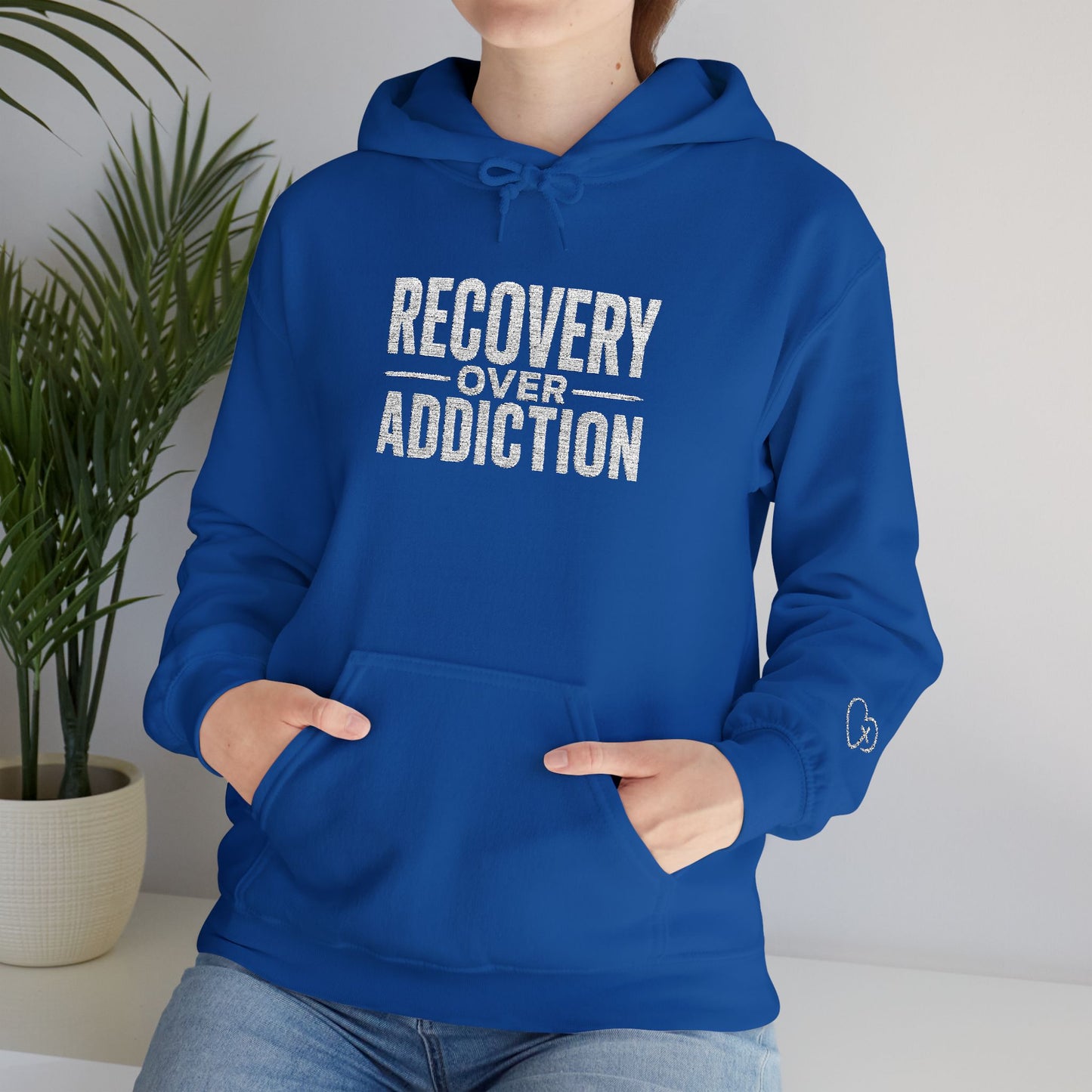 "Recovery over Addiction" Celebrate Your Recovery — Inspirational Recovery Pullover