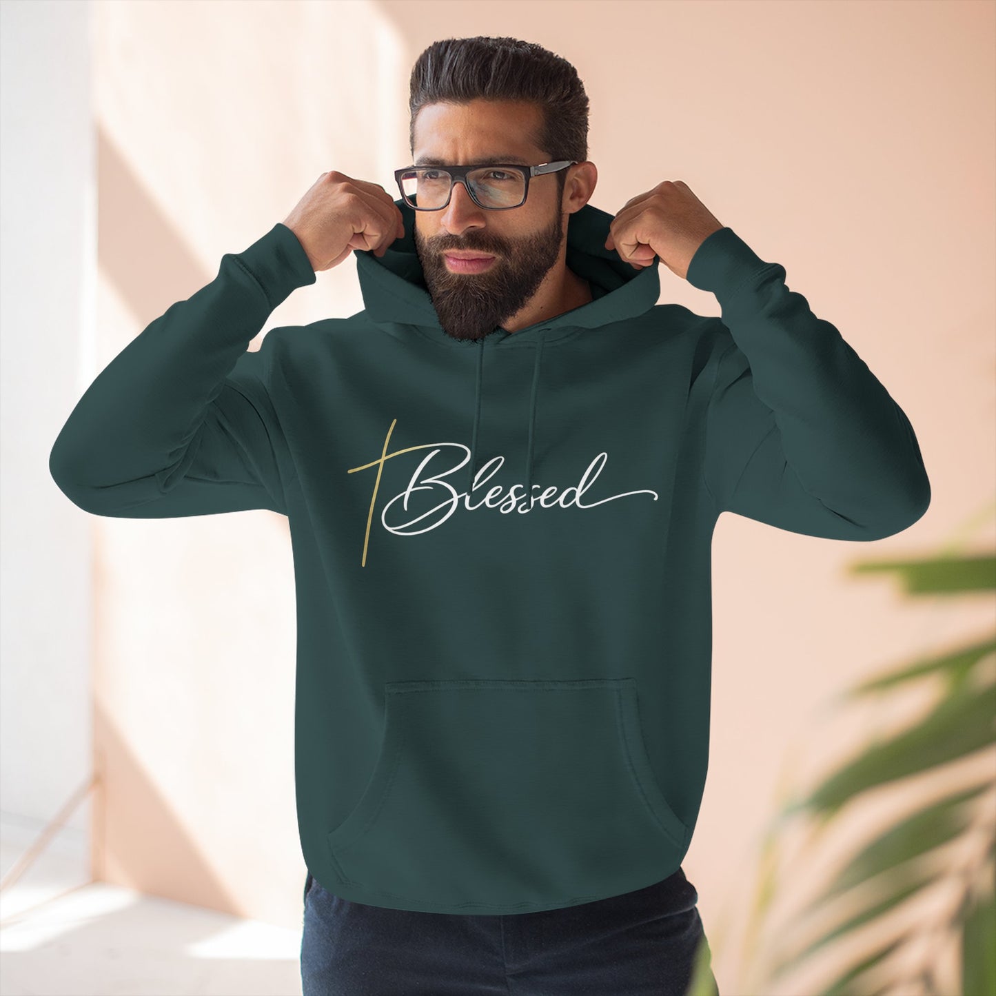 Blessed Script Hoodie — Minimalist Inspirational Pullover