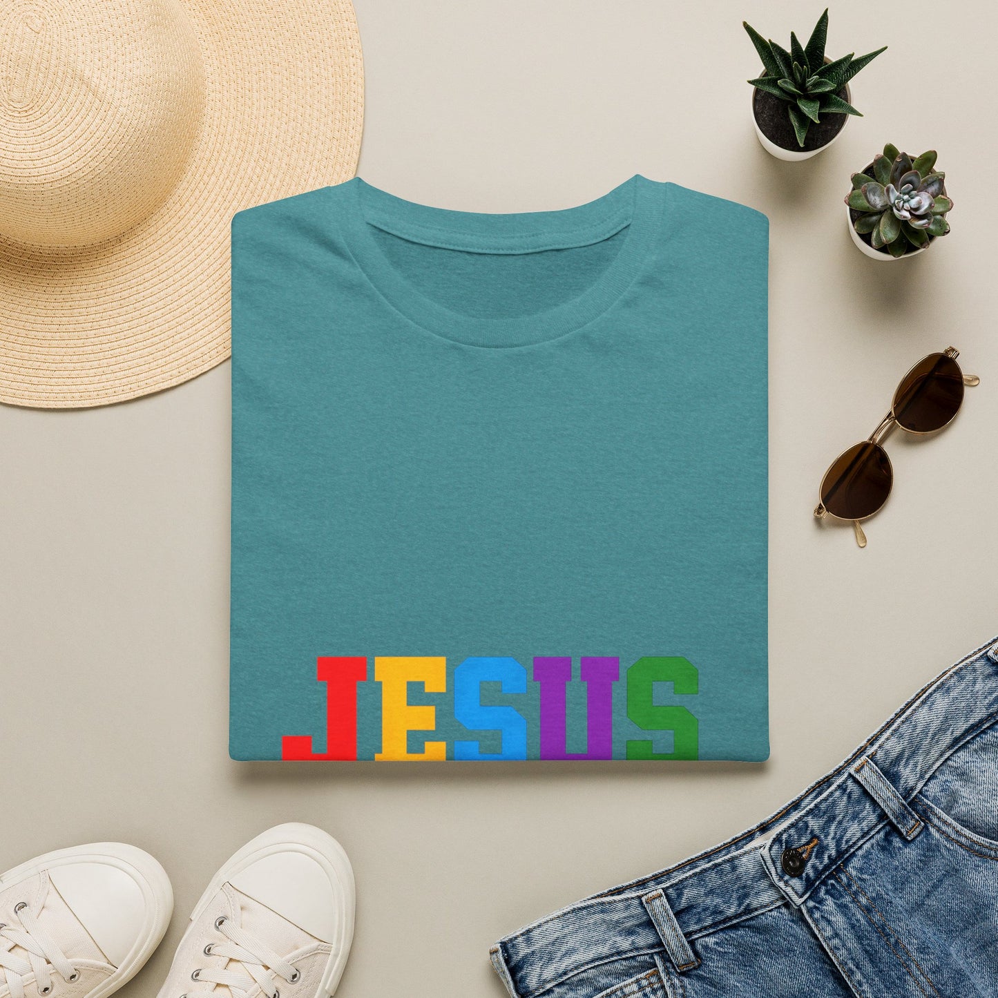 "Jesus" Colorful Graphic Tee