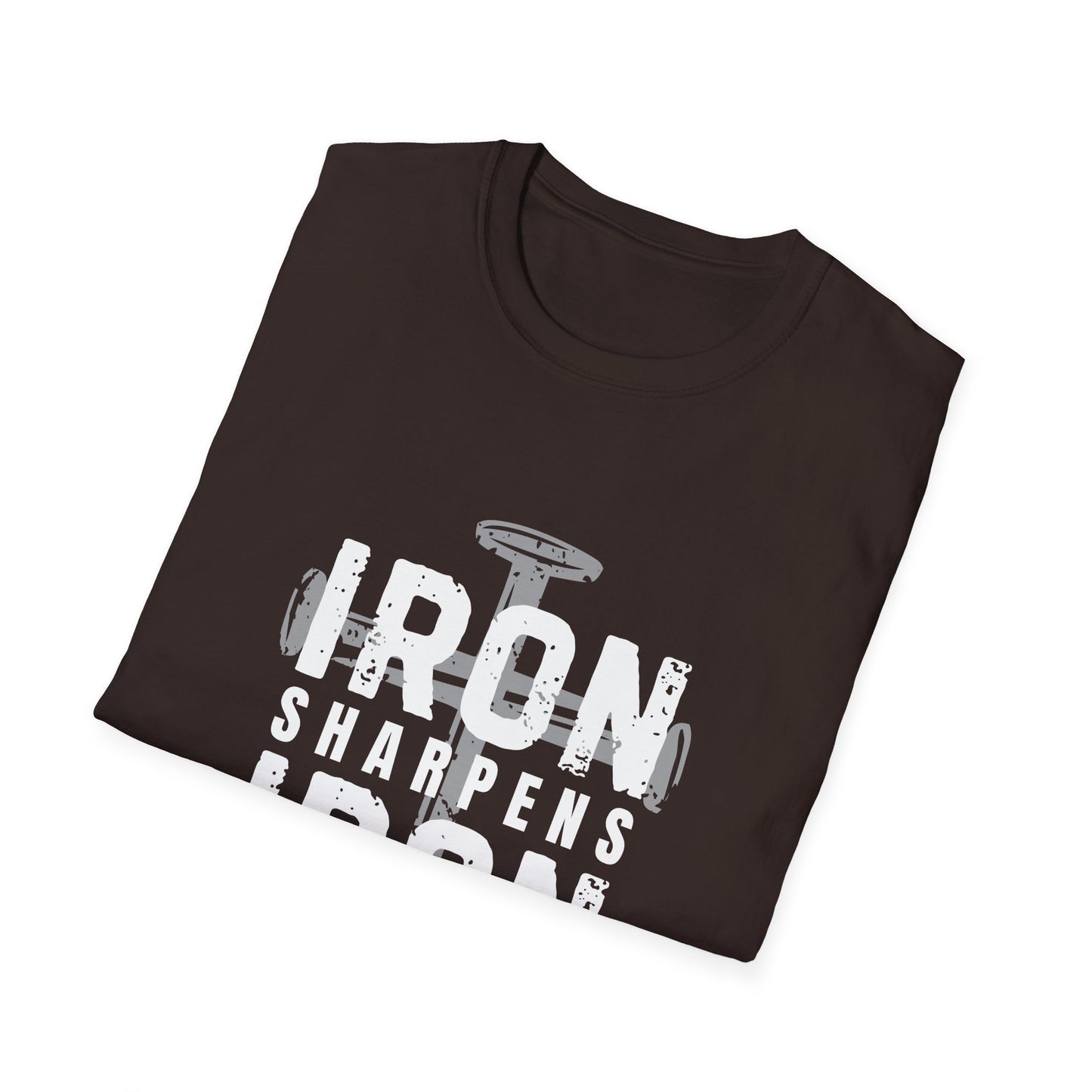 "Iron Sharpens Iron" - Distressed Cross Graphic T-Shirt