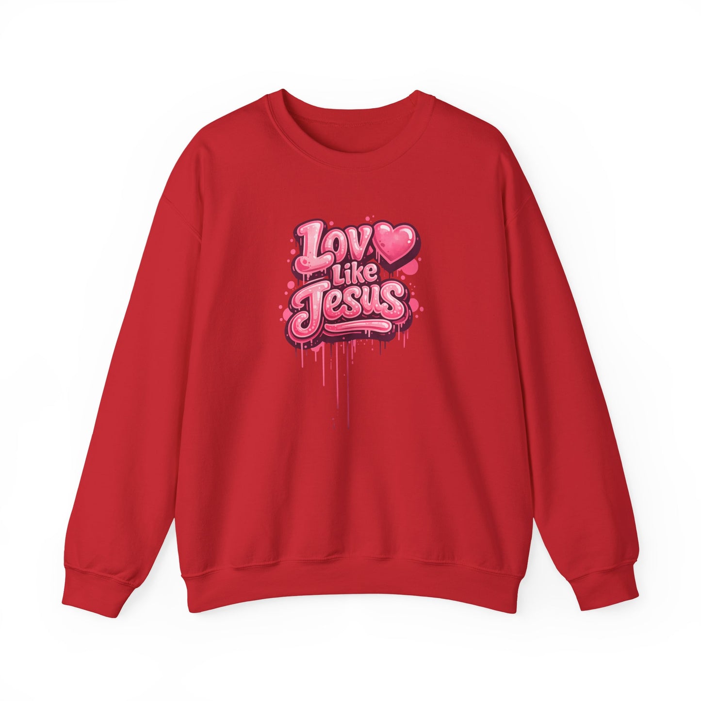 "Love Like Jesus" retro front graphic Crewneck Sweatshirt