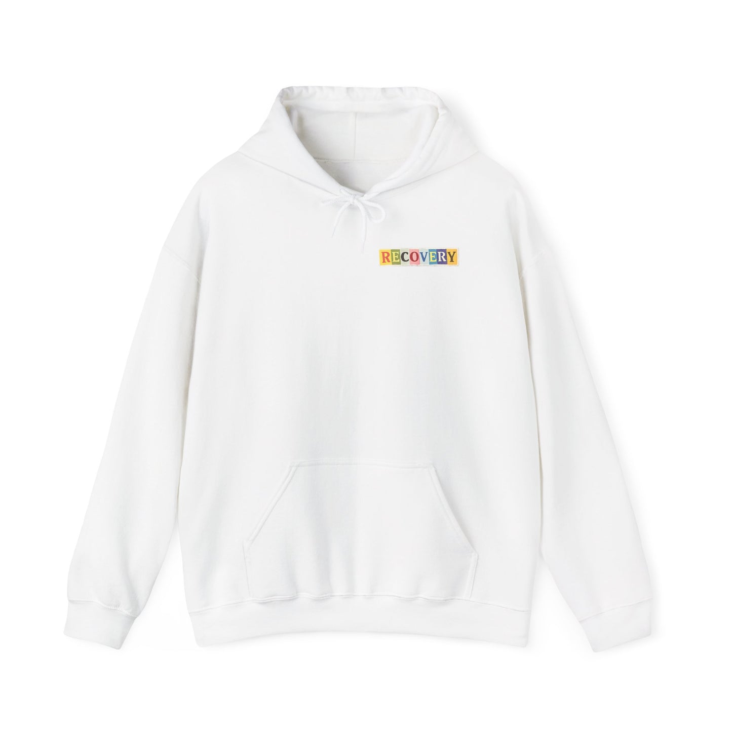 Recovery Words Hoodie — Inspirational Word Cloud Hooded Sweatshirt