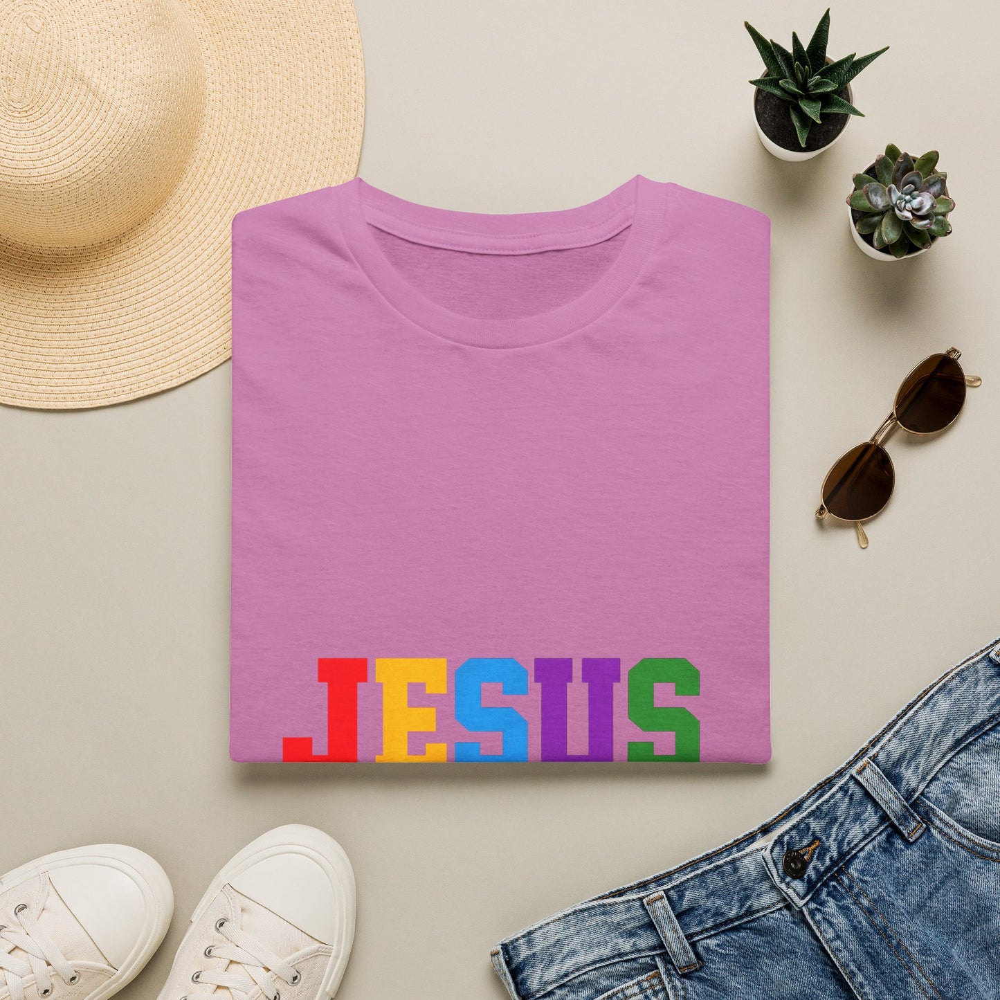 "Jesus" Colorful Graphic Tee