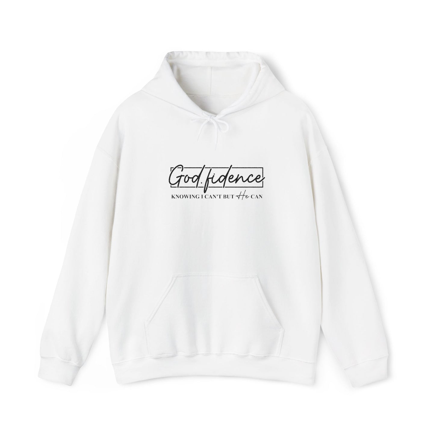 Embroidered "God.fidence" Hoodie — Faith Inspired Hooded Sweatshirt