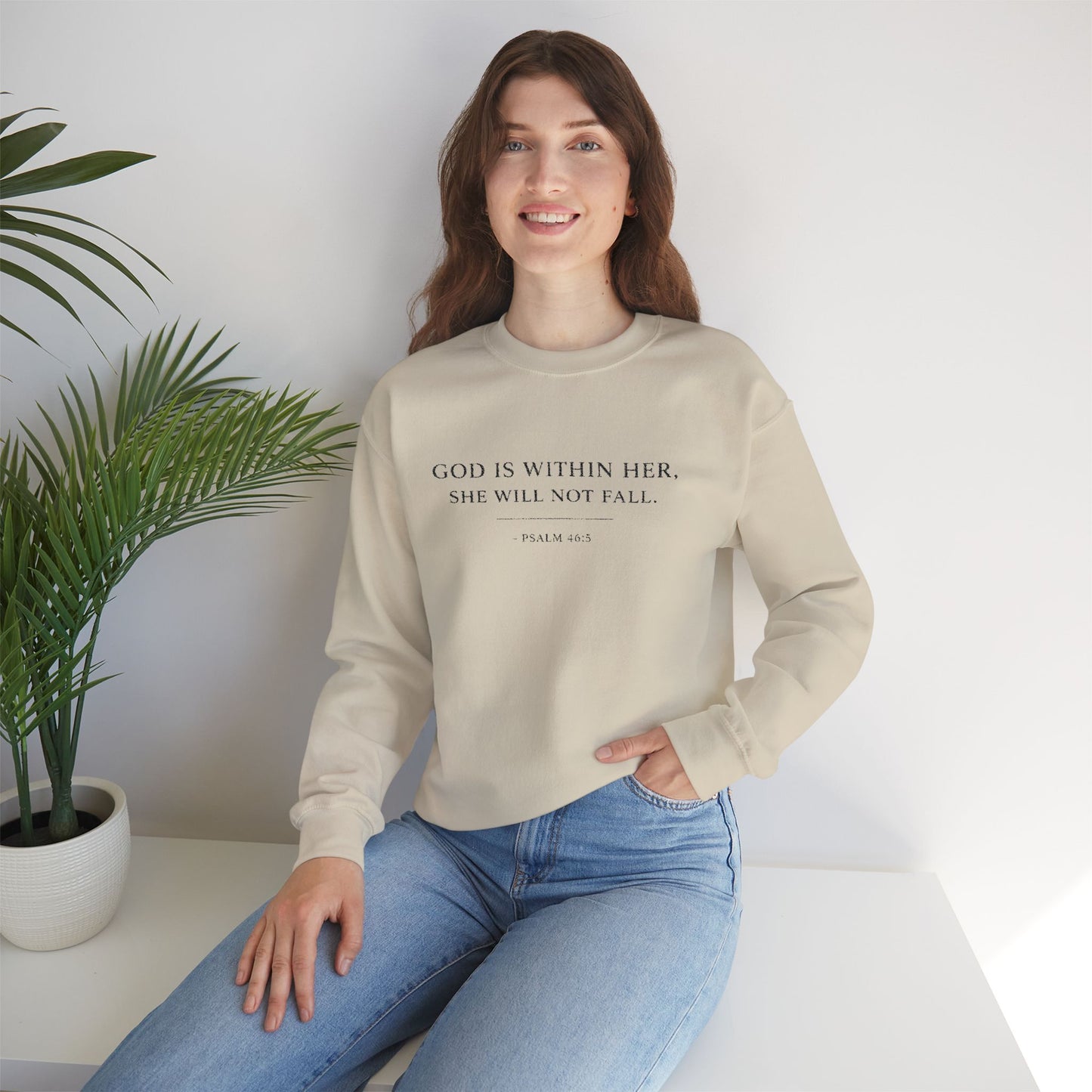 Embroidered Faith Crewneck Sweatshirt — Minimal Christian Pullover