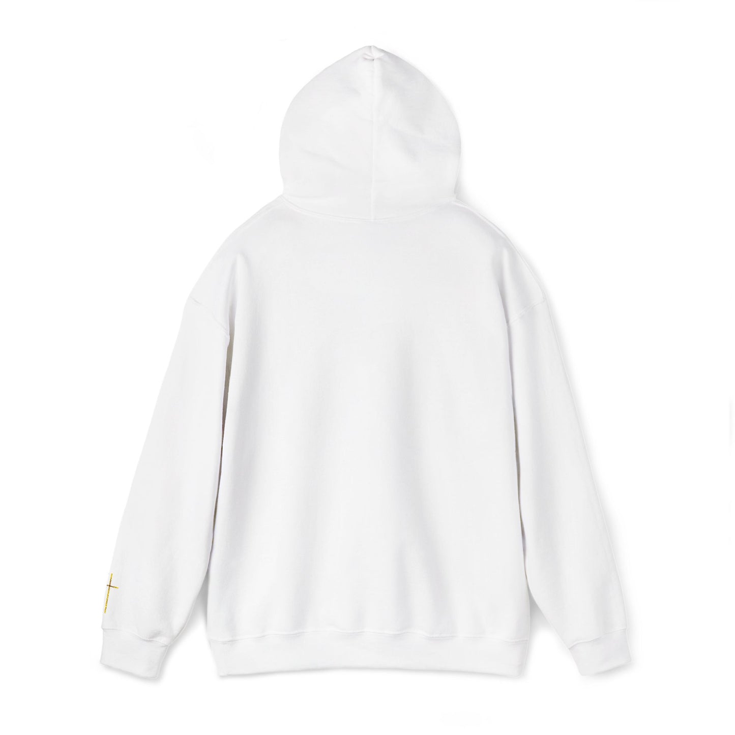 Embroidered "Blessed Beyond Measure" — Faith-Inspired White Pullover with Gold Cross