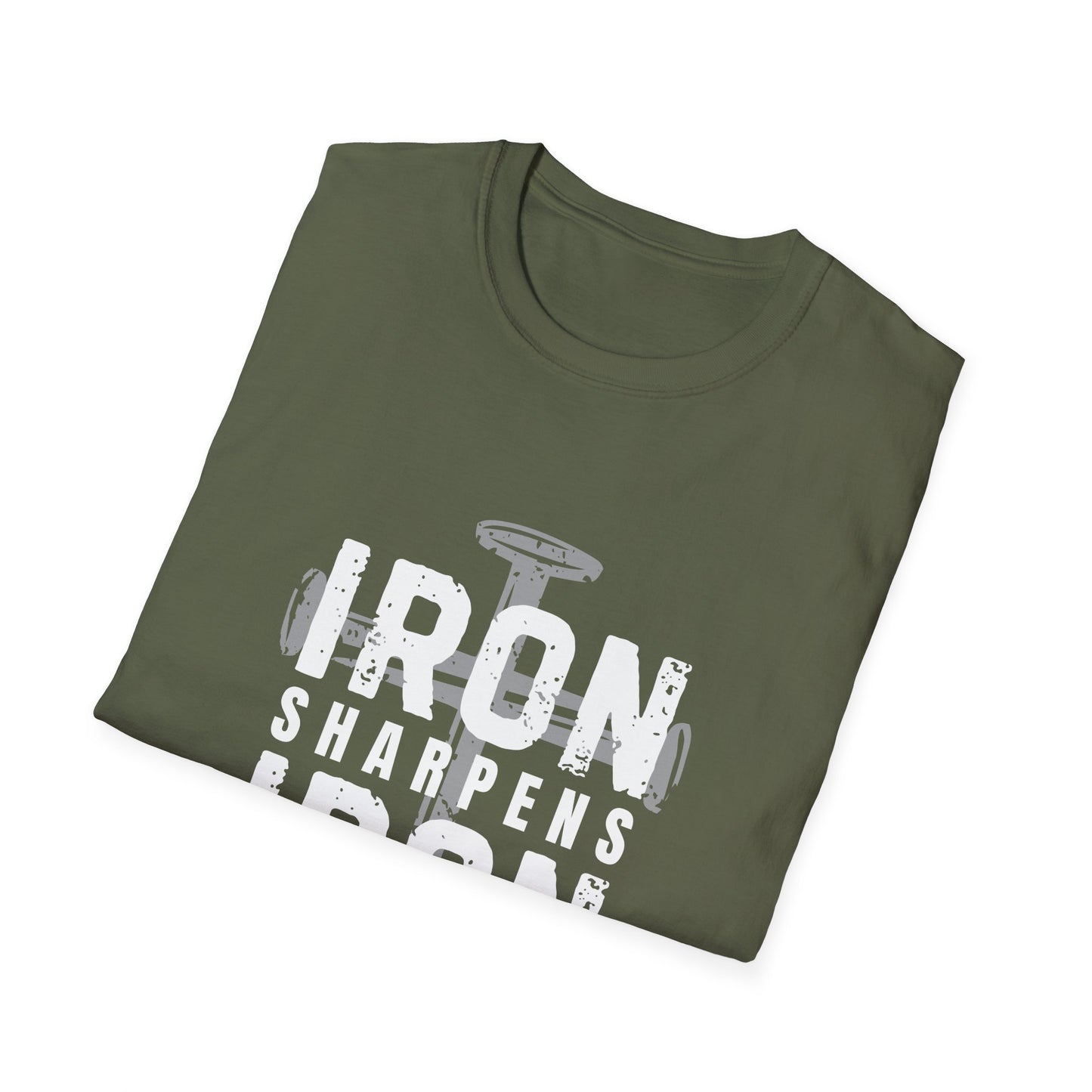 "Iron Sharpens Iron" - Distressed Cross Graphic T-Shirt