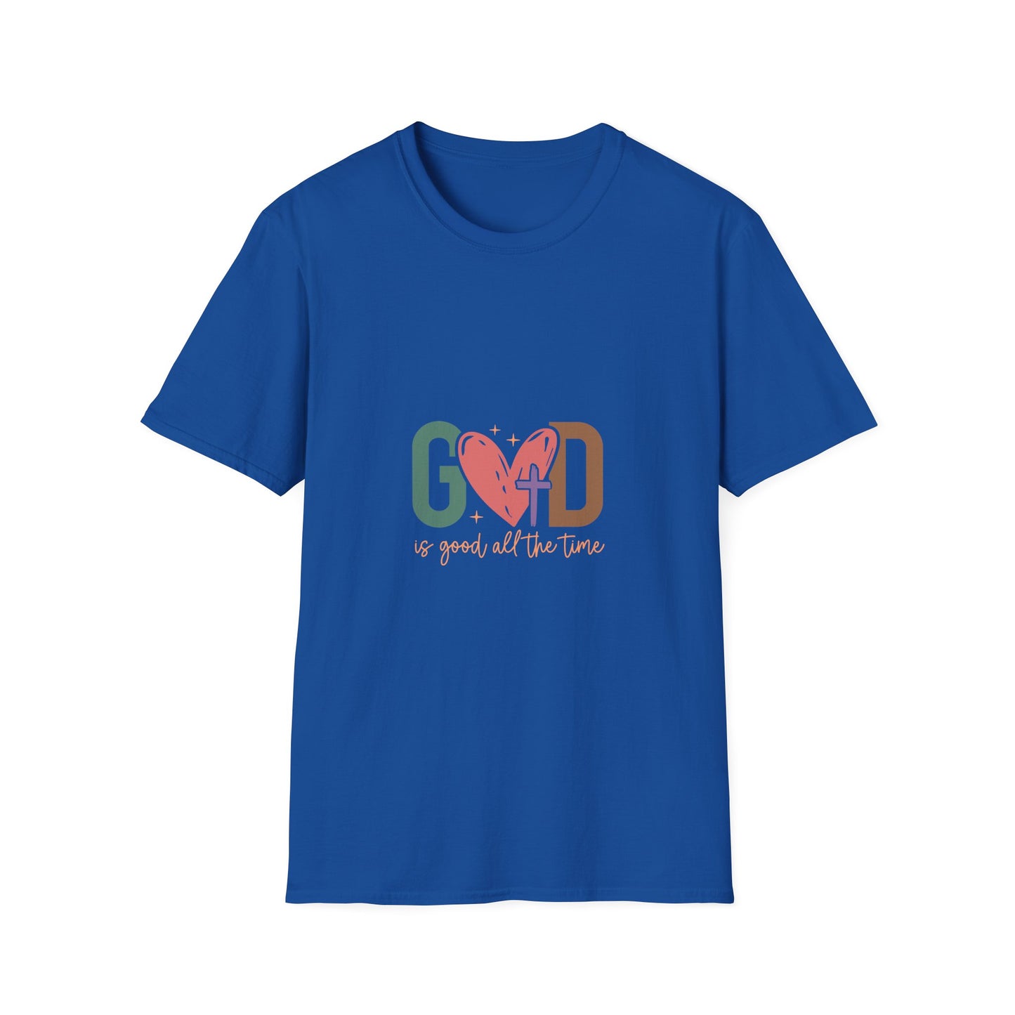 God With Heart Cross T-Shirt — Faith-Based Inspirational Tee