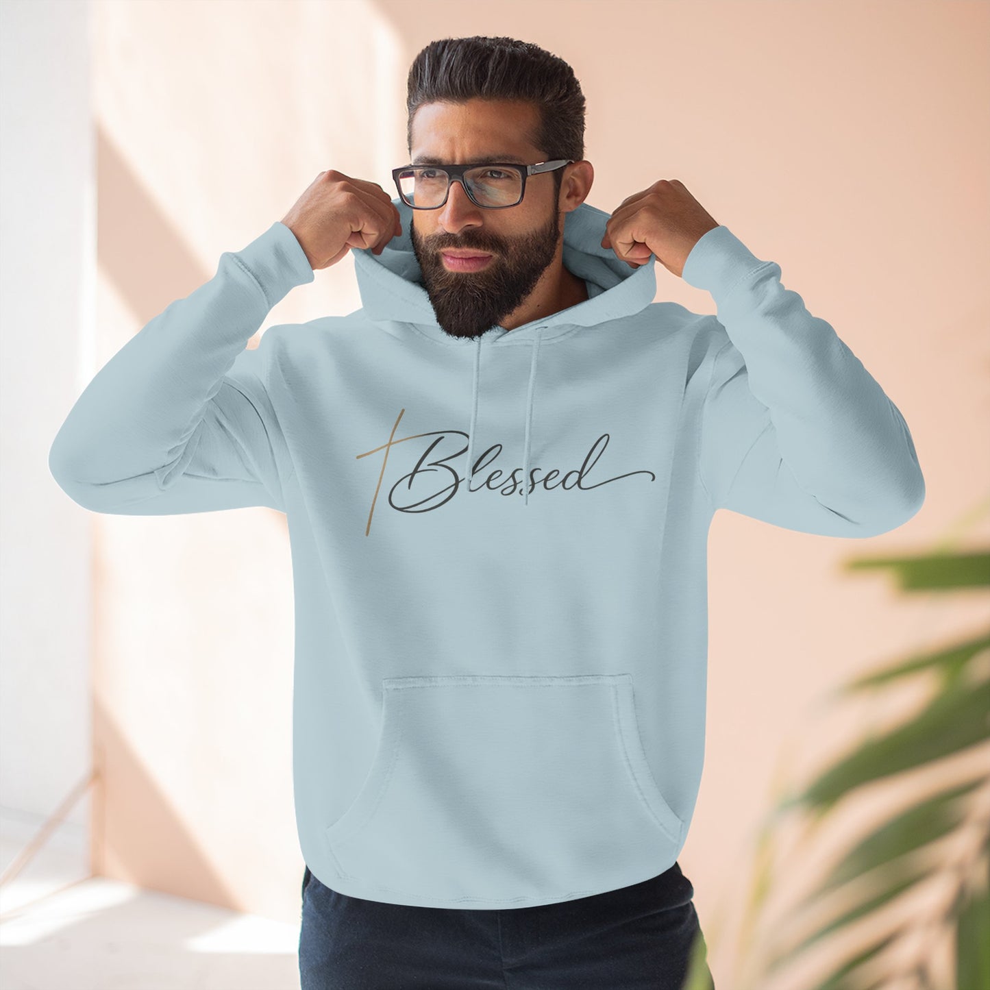 Blessed Script Hoodie — Minimalist Inspirational Pullover