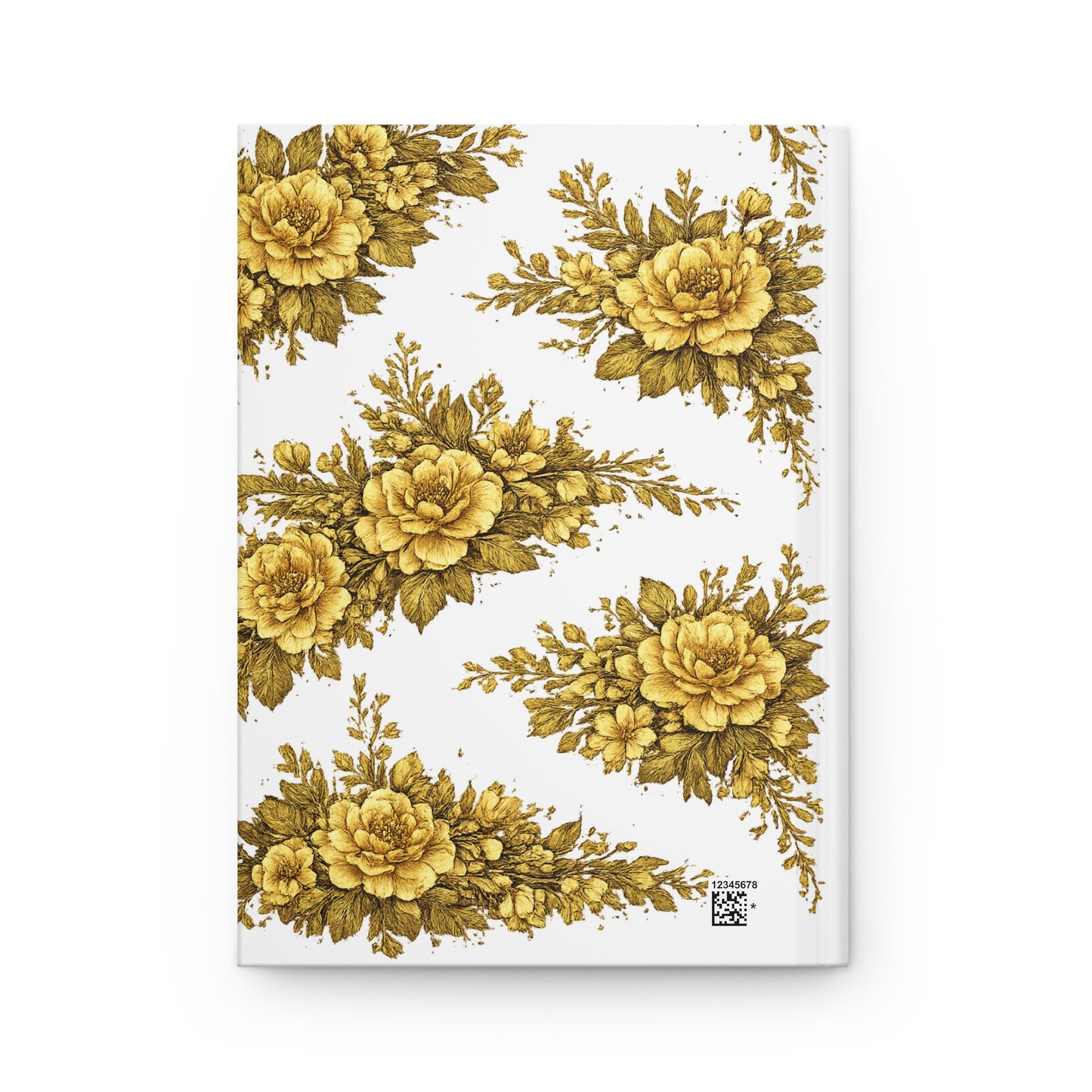 Blessed Gold & Black Floral Hardcover Journal