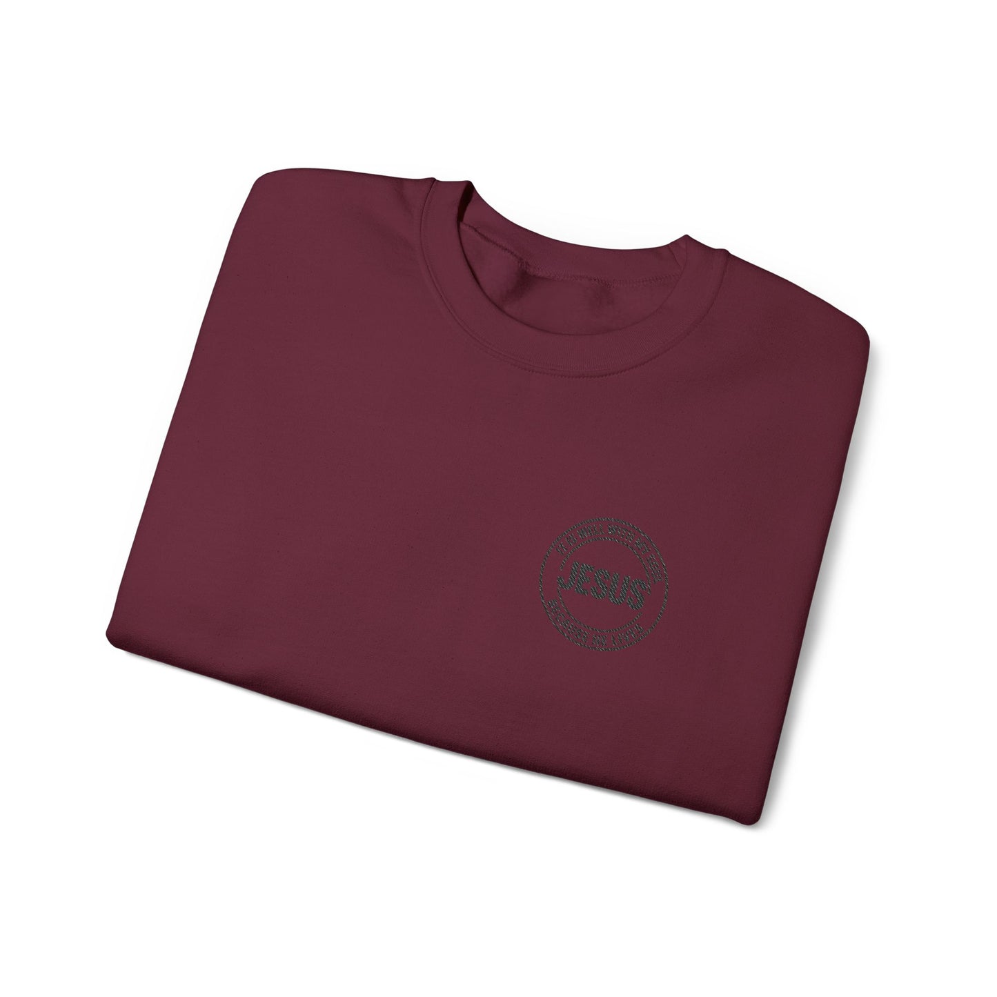 Embroidered "It is well with my soul" quiet statement of faith emblem sweatshirt