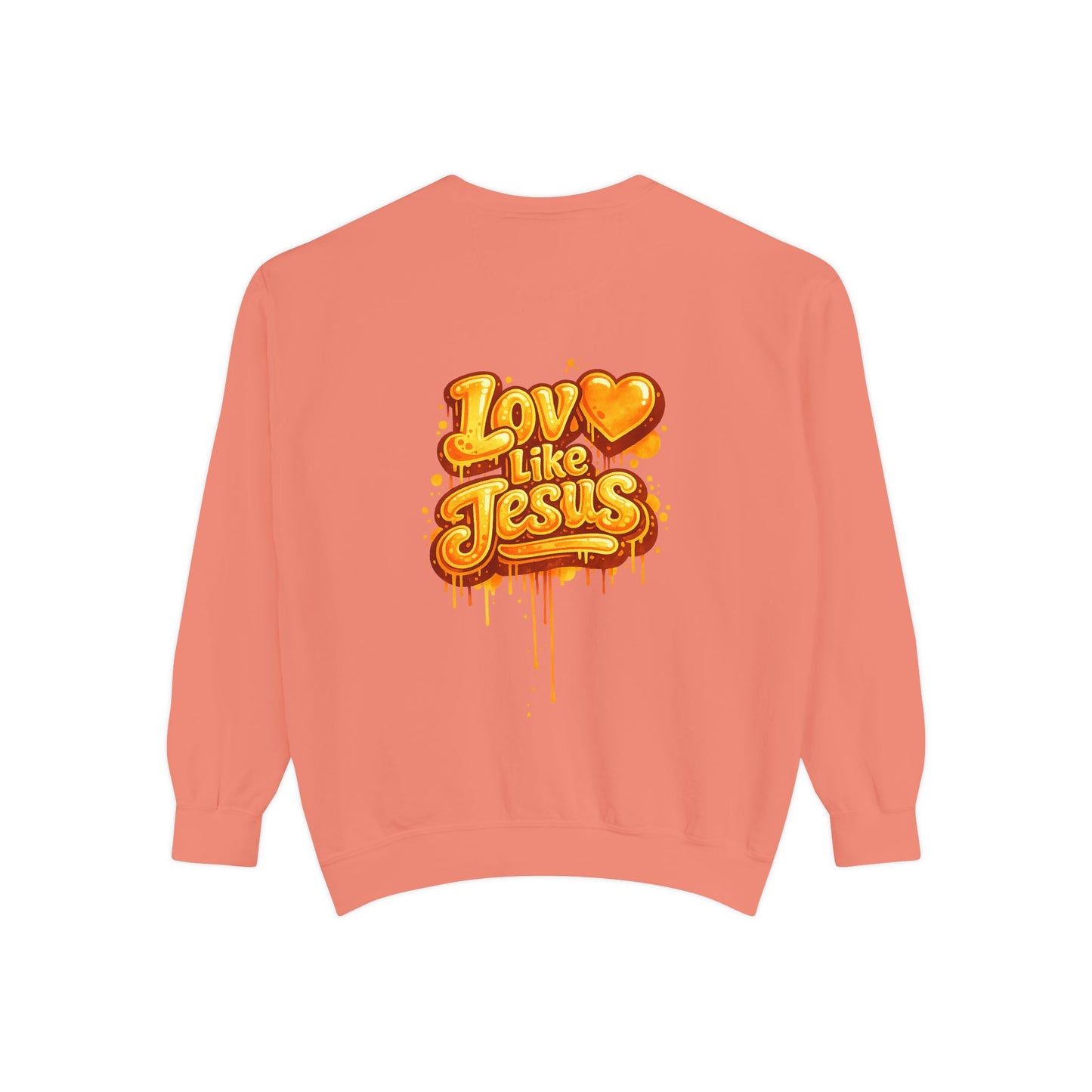 Love Like Jesus Retro Heart Sweatshirt — Women's Christian Graphic