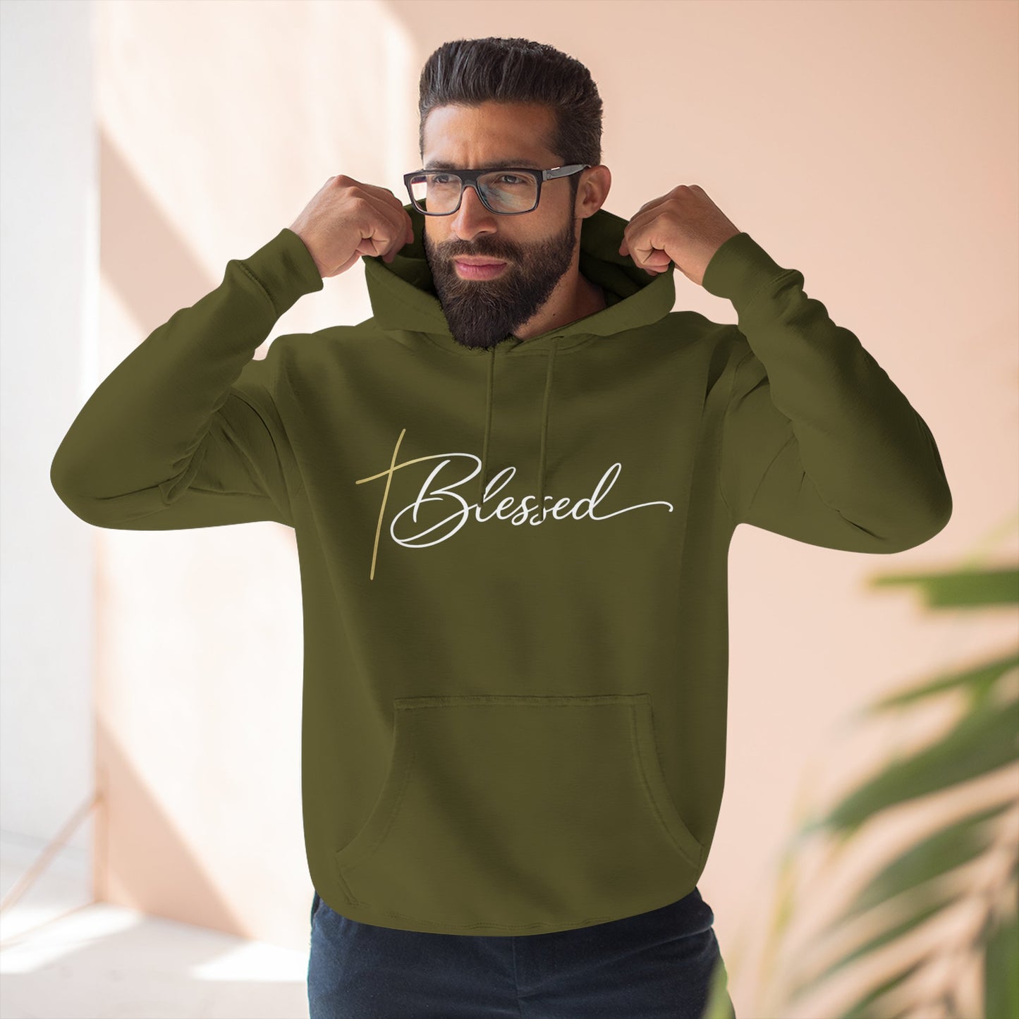 Blessed Script Hoodie — Minimalist Inspirational Pullover