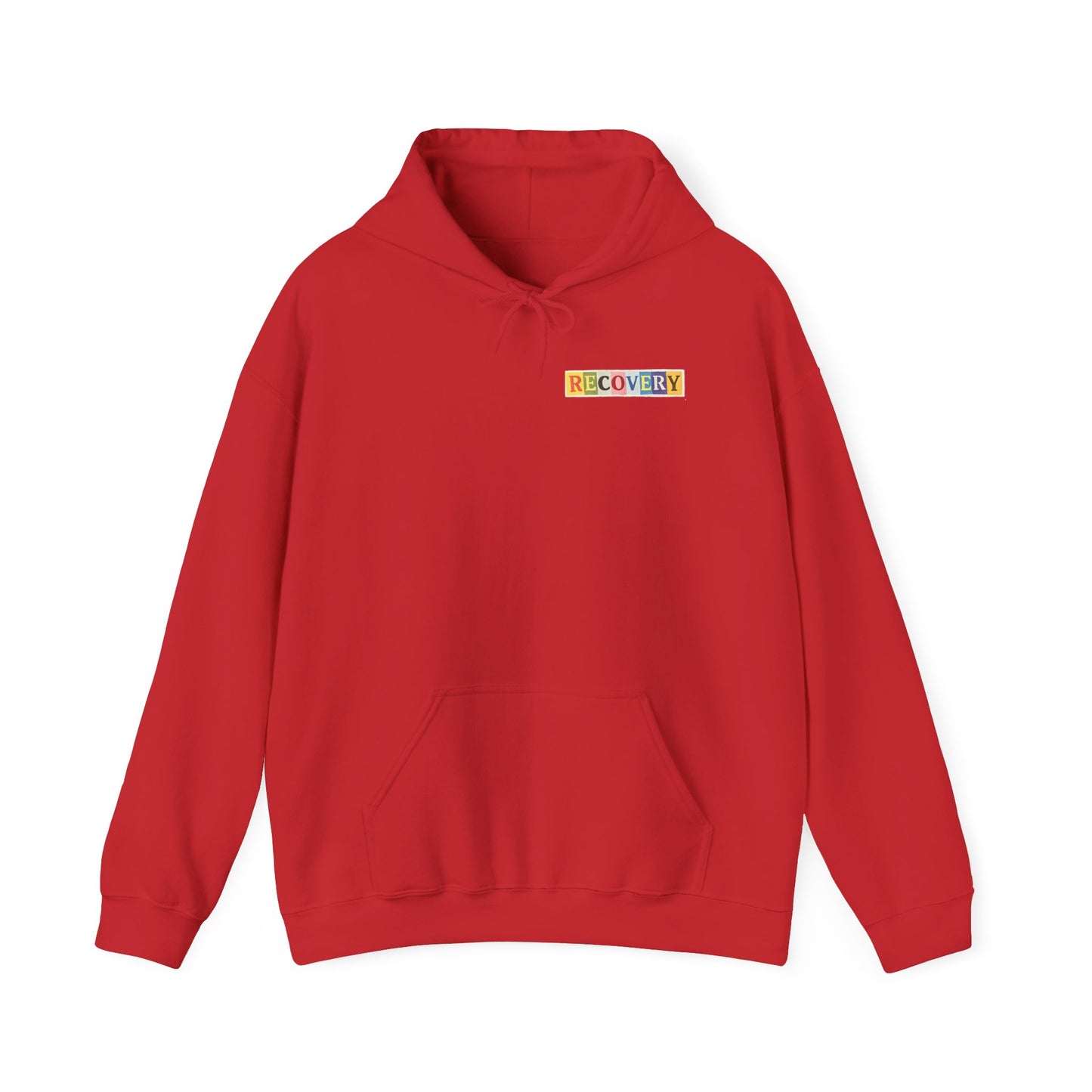 Recovery Words Hoodie — Inspirational Word Cloud Hooded Sweatshirt