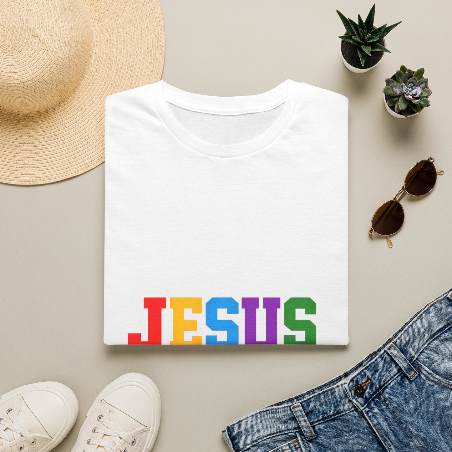 "Jesus" Colorful Graphic Tee