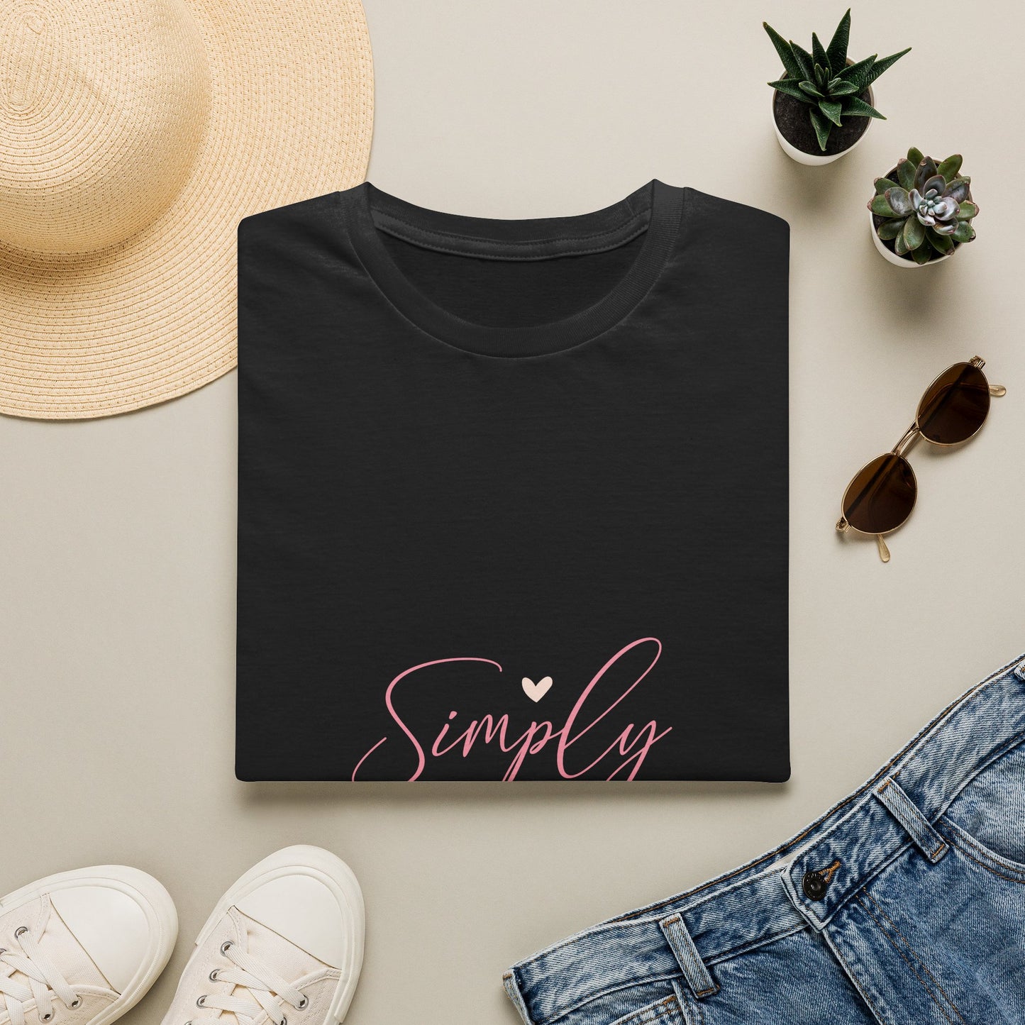 Simply Blessed T-Shirt — Pastel Script Faith Tee