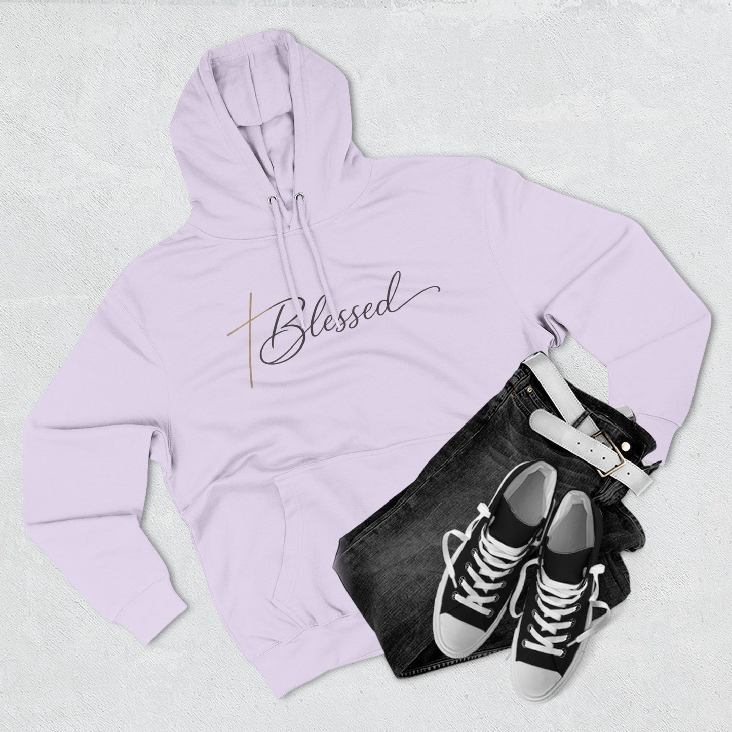 Blessed Script Hoodie — Minimalist Inspirational Pullover