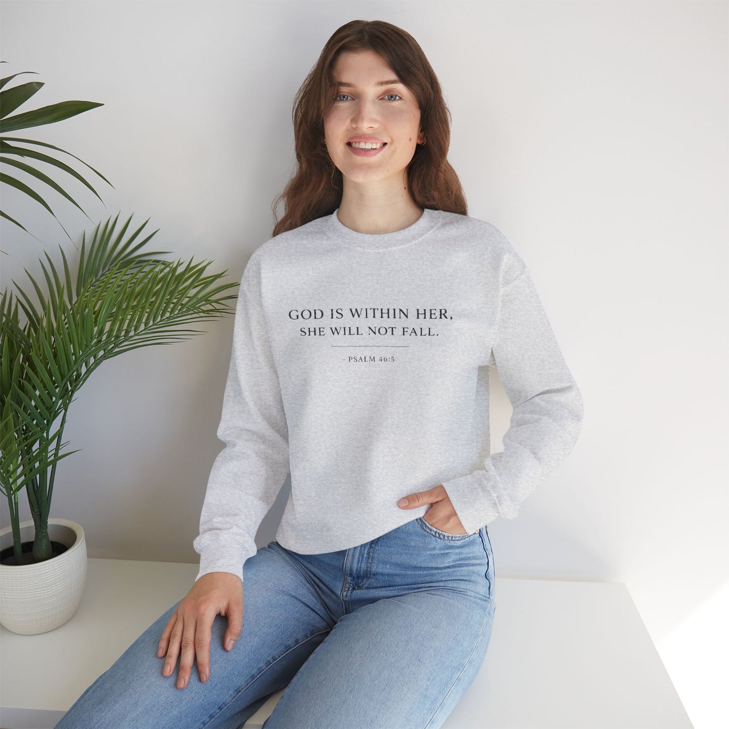 Embroidered Faith Crewneck Sweatshirt — Minimal Christian Pullover