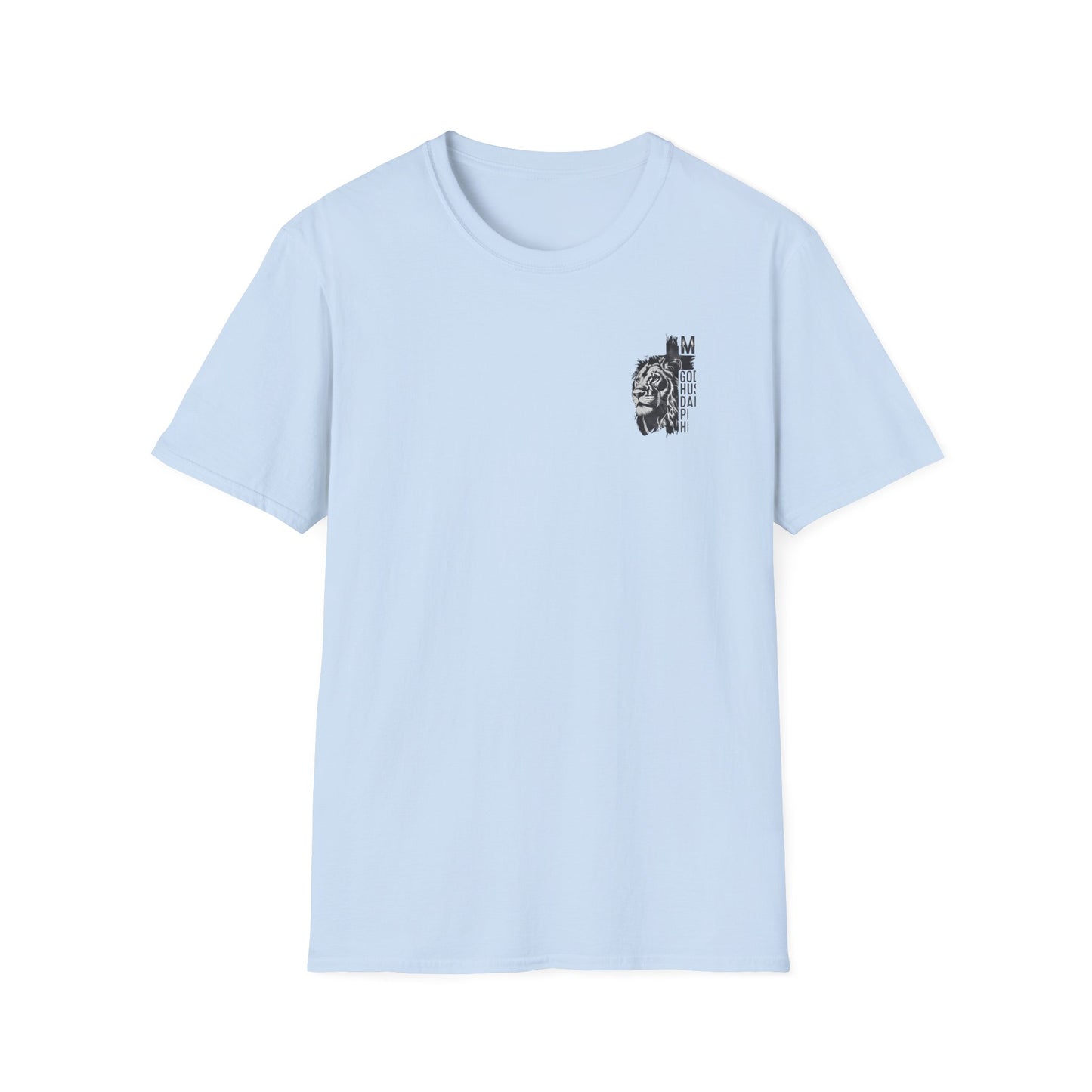 Lion Portrait Pocket T-Shirt — Minimalist Animal Graphic Tee