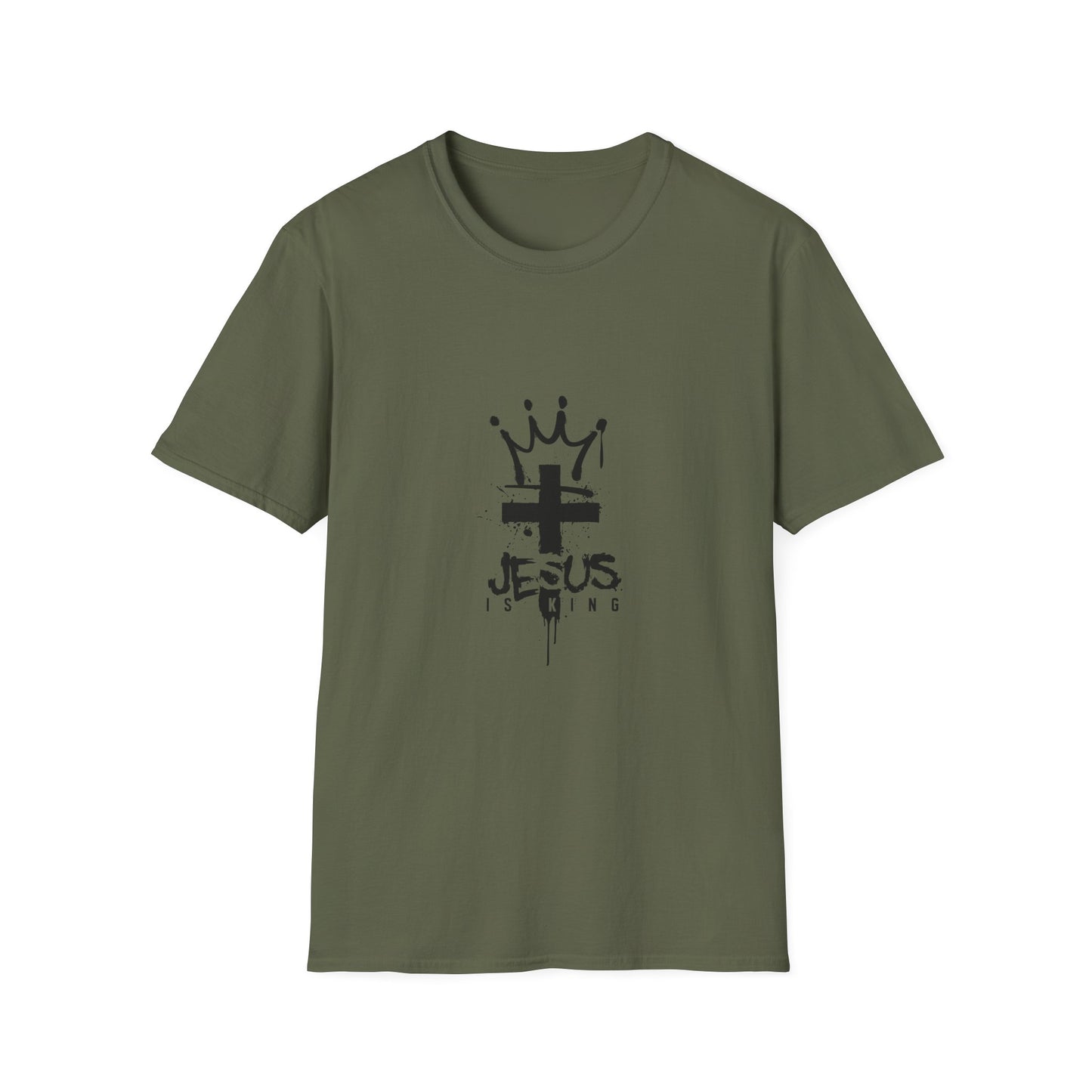 Jesus King T-Shirt — Crowned Cross Faith Graphic Tee