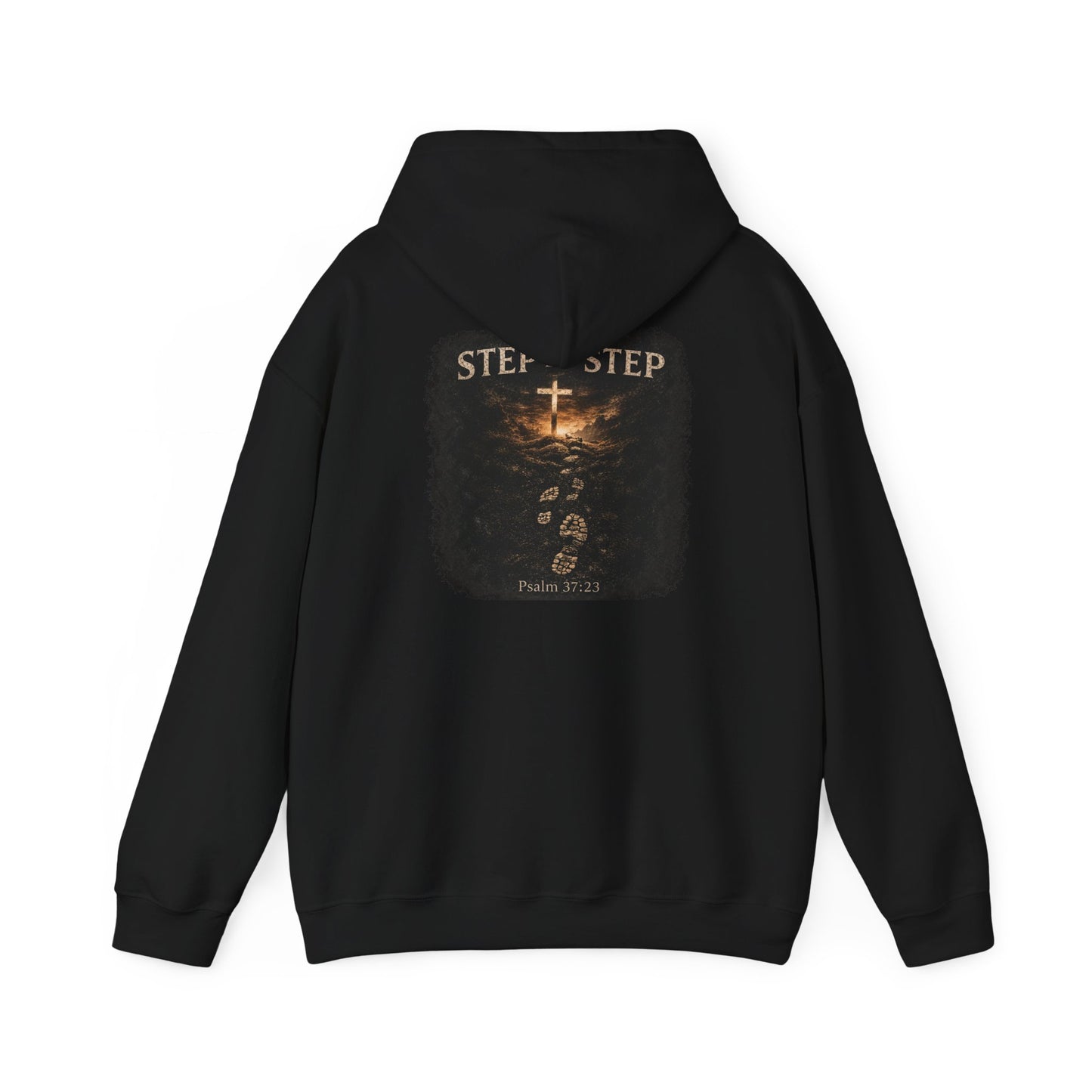 Psalm 23 'Step by Step' Christian Hoodie — Inspirational Faith Sweatshirt