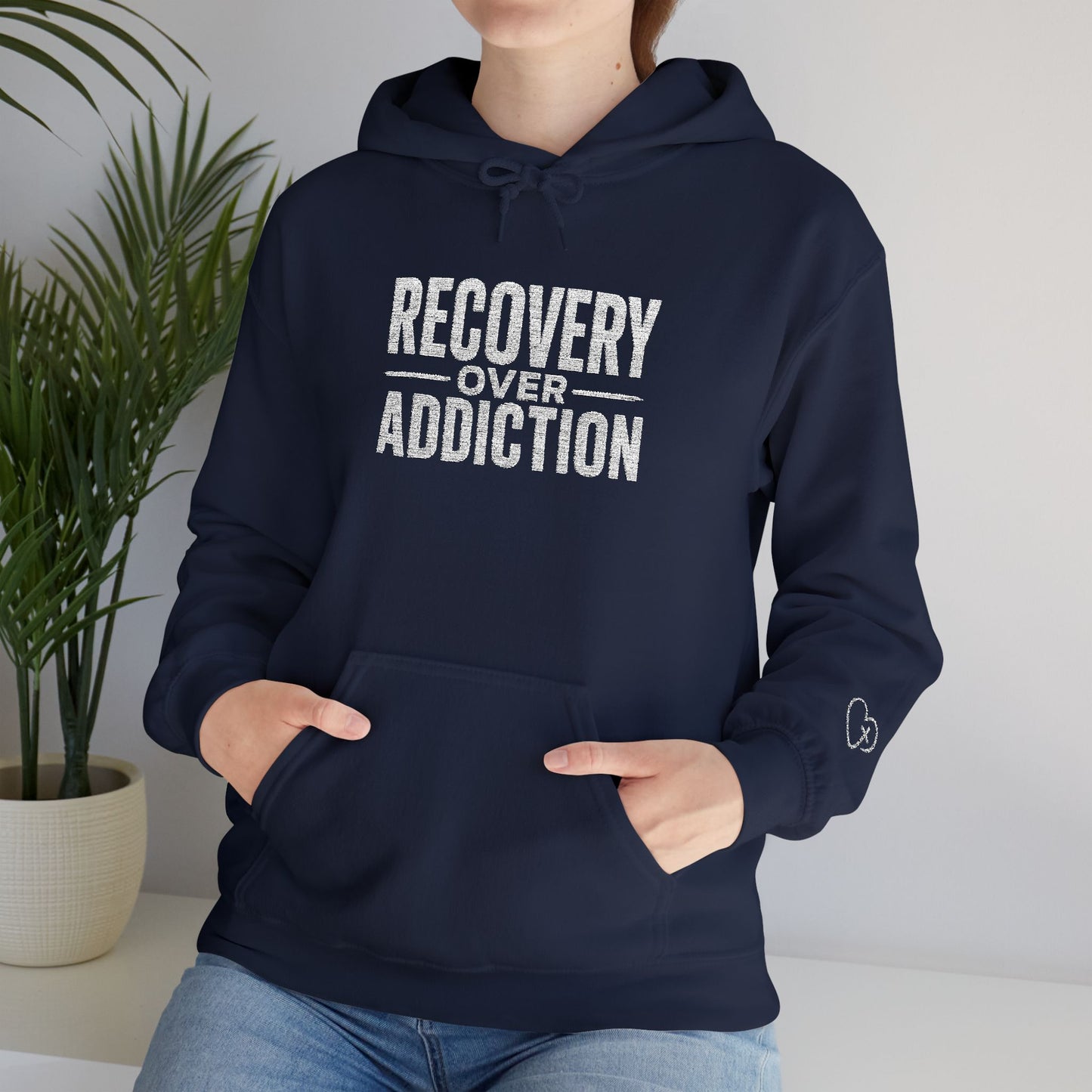 "Recovery over Addiction" Celebrate Your Recovery — Inspirational Recovery Pullover