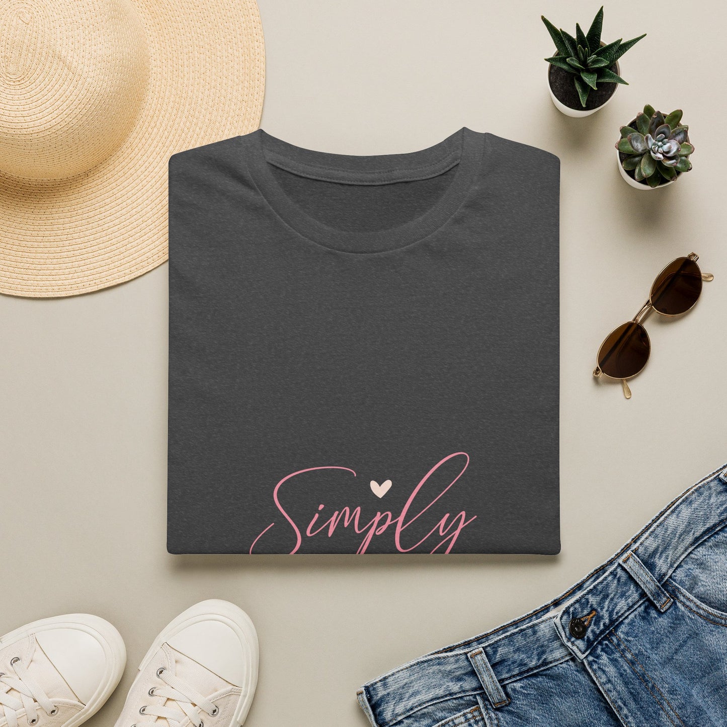 Simply Blessed T-Shirt — Pastel Script Faith Tee