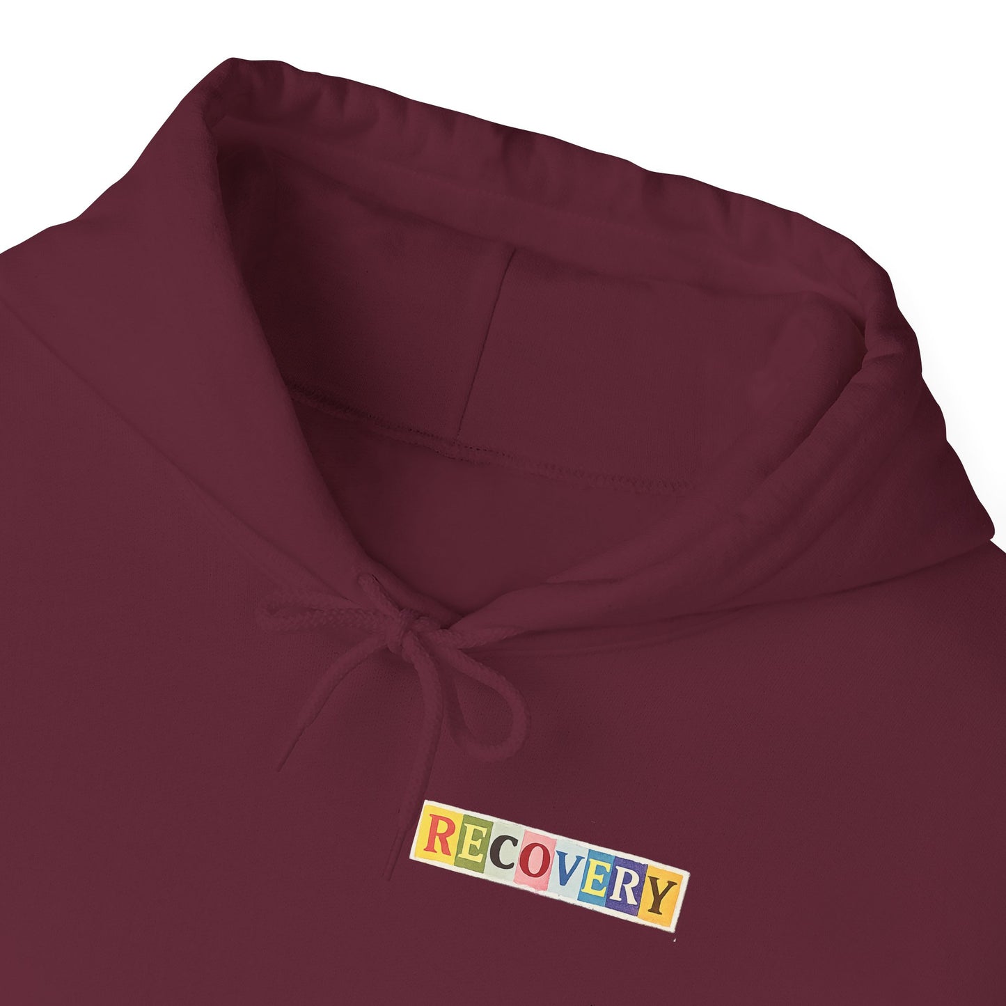 Recovery Words Hoodie — Inspirational Word Cloud Hooded Sweatshirt