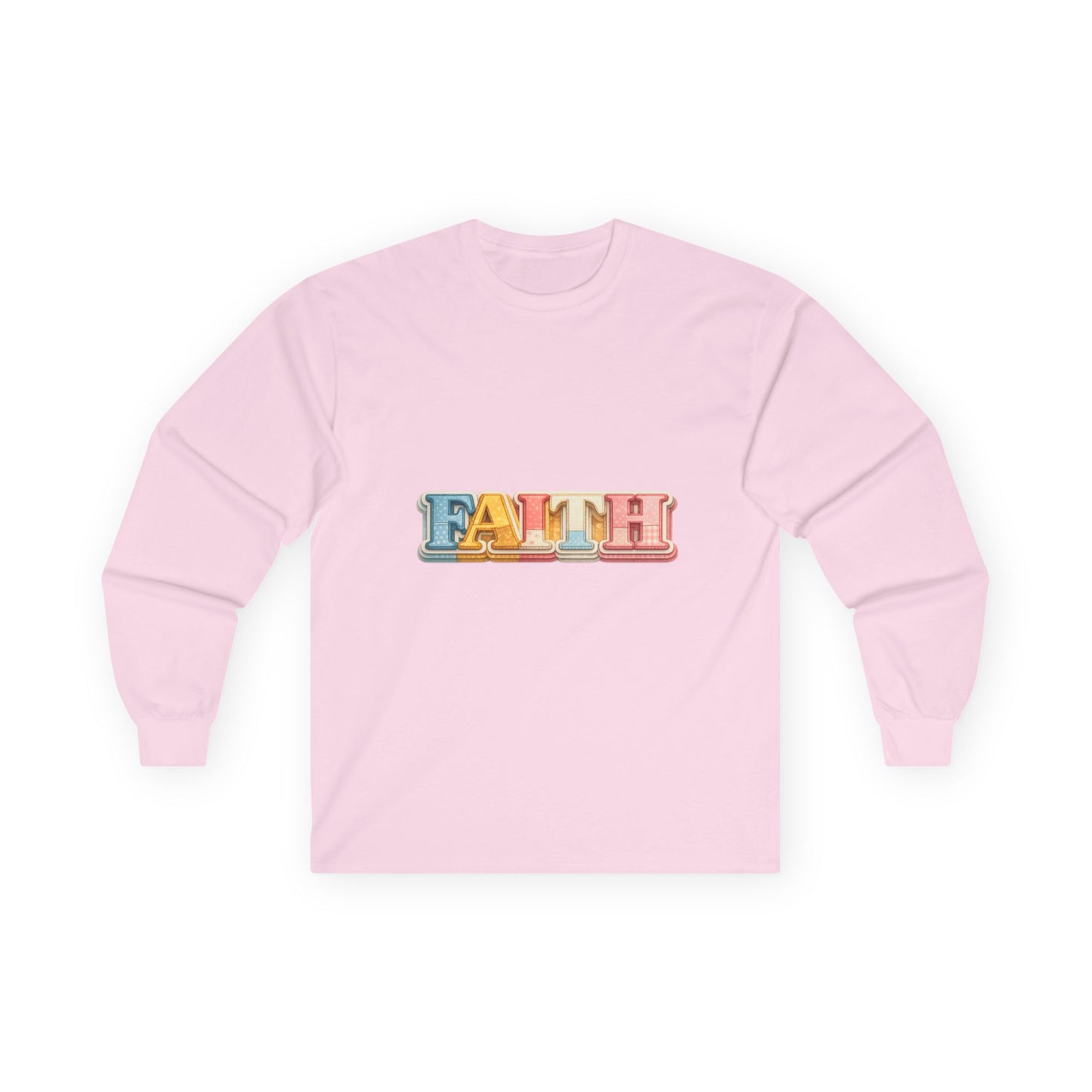 "Faith" Vintage Rainbow Long Sleeve Tee