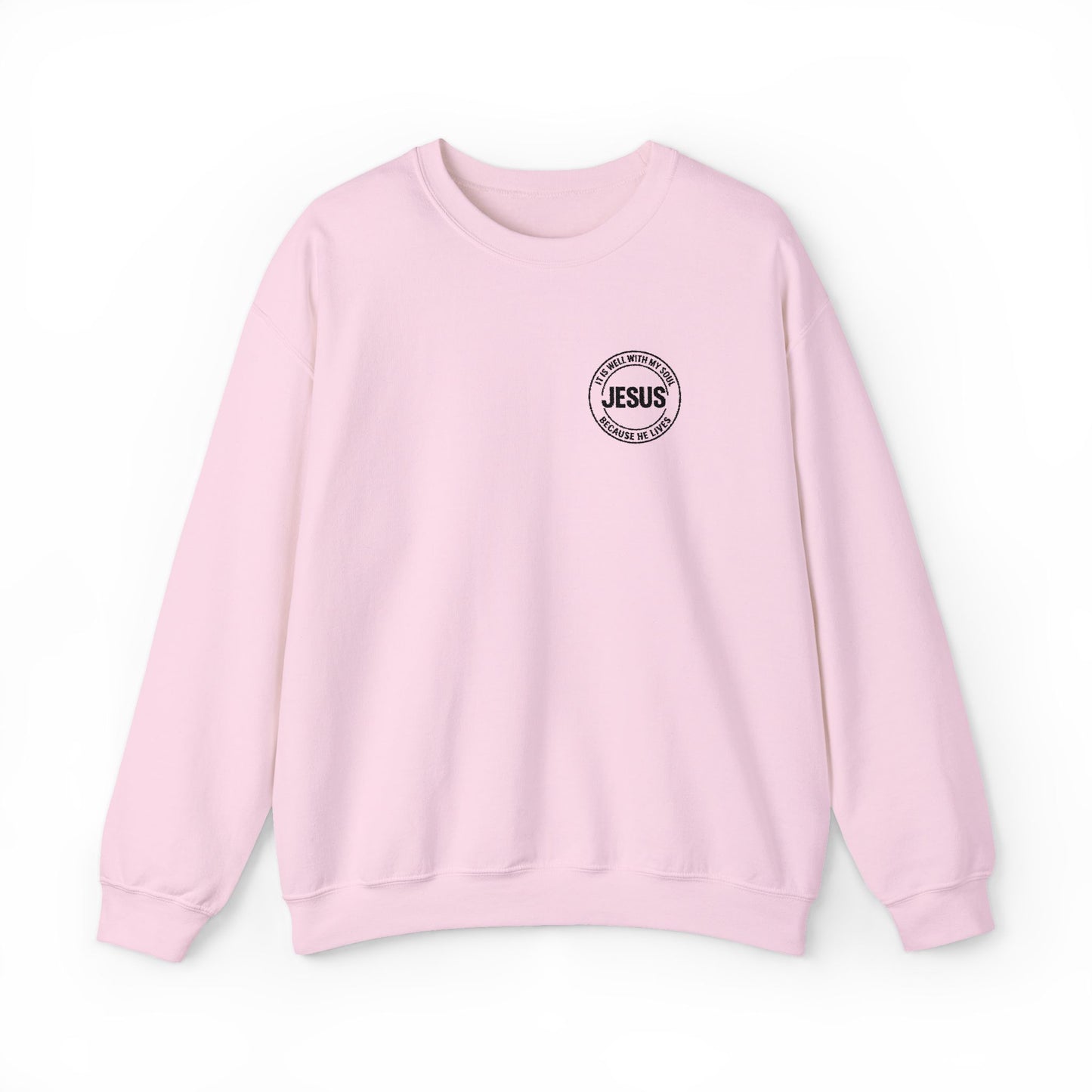 Embroidered "It is well with my soul" quiet statement of faith emblem sweatshirt