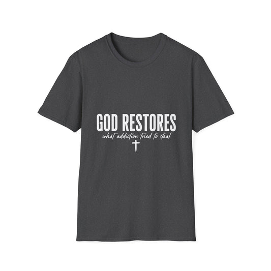 God Restores T-Shirt — Inspirational Christian Faith Tee