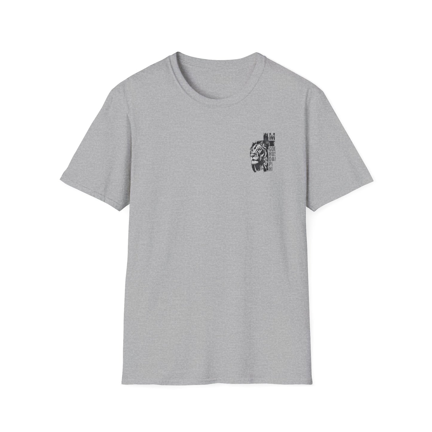 Lion Portrait Pocket T-Shirt — Minimalist Animal Graphic Tee