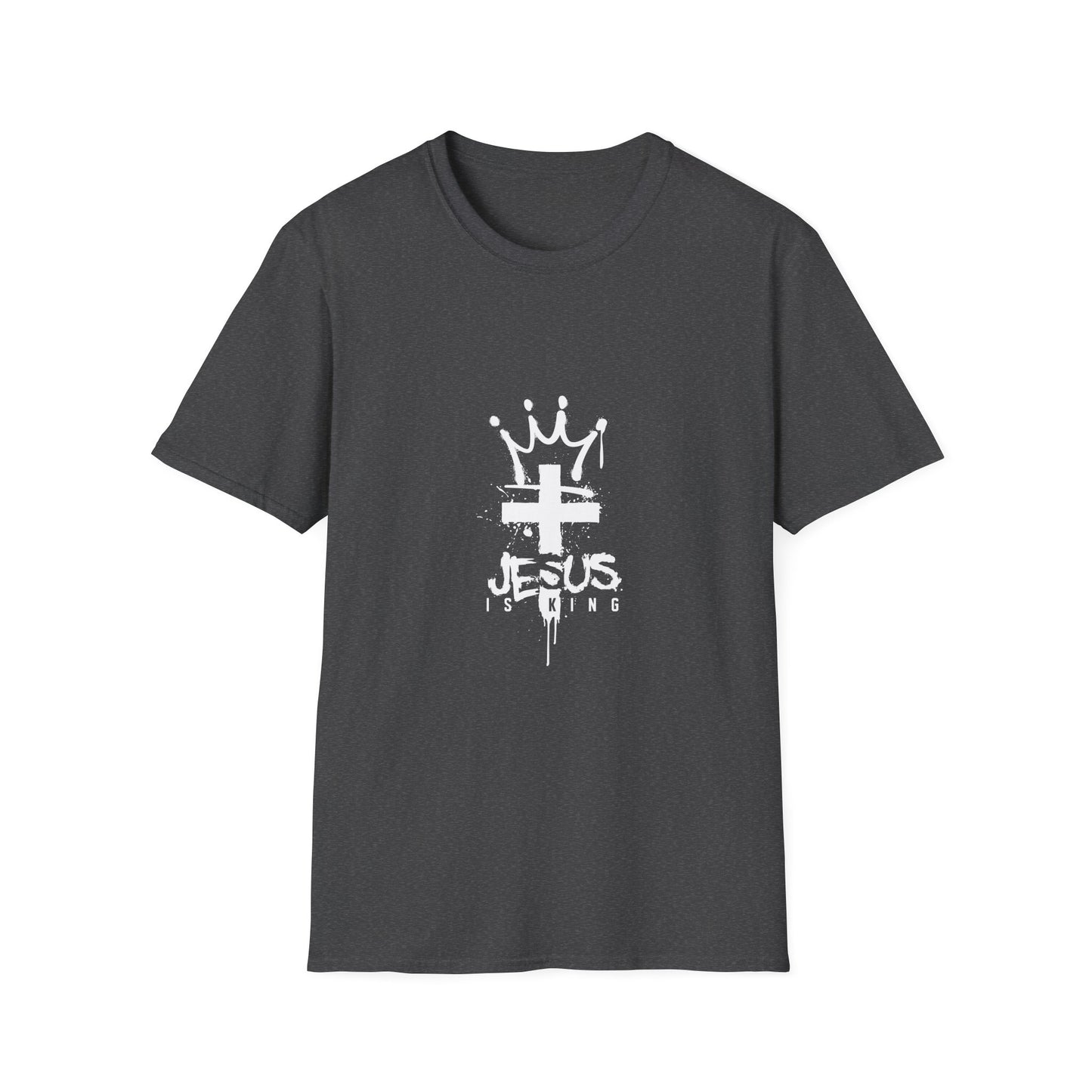 Jesus King T-Shirt — Crowned Cross Faith Graphic Tee