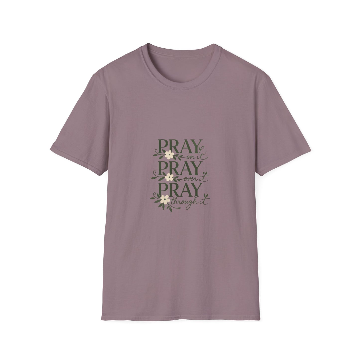 Floral "Pray On It, Pray Over It, Pray Through It" Tee