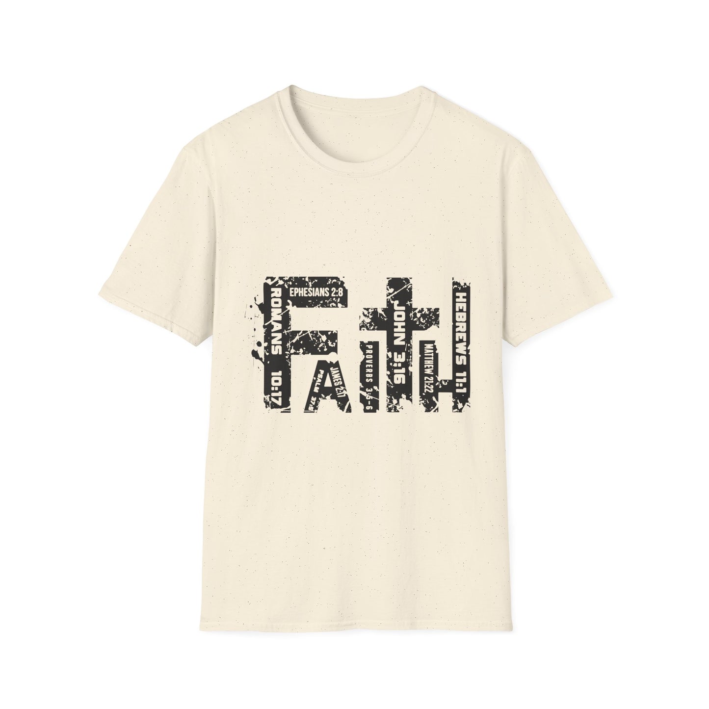 Faith Cross T-Shirt — Christian Scripture Graphic Tee (Ephesians 2:8)