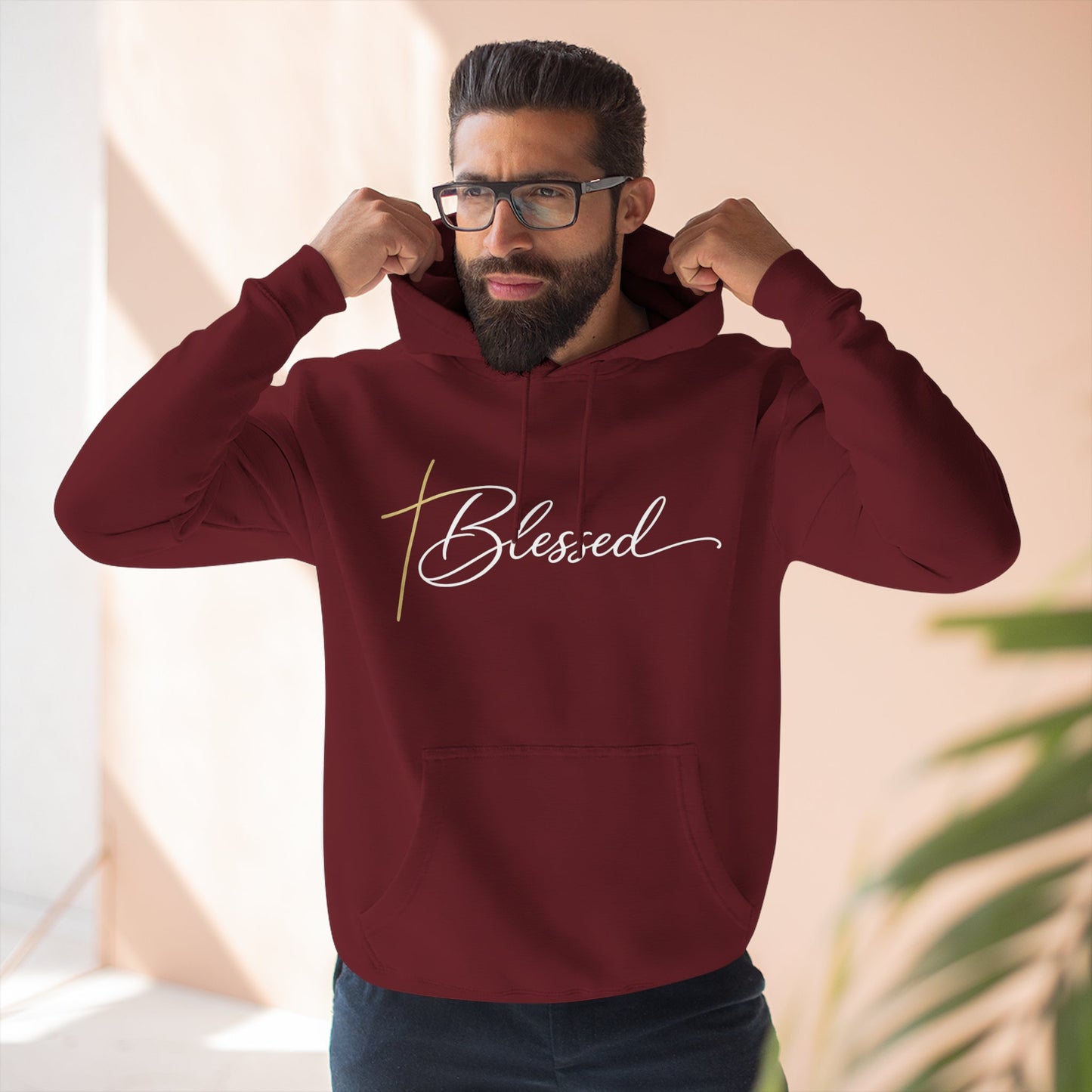 Blessed Script Hoodie — Minimalist Inspirational Pullover