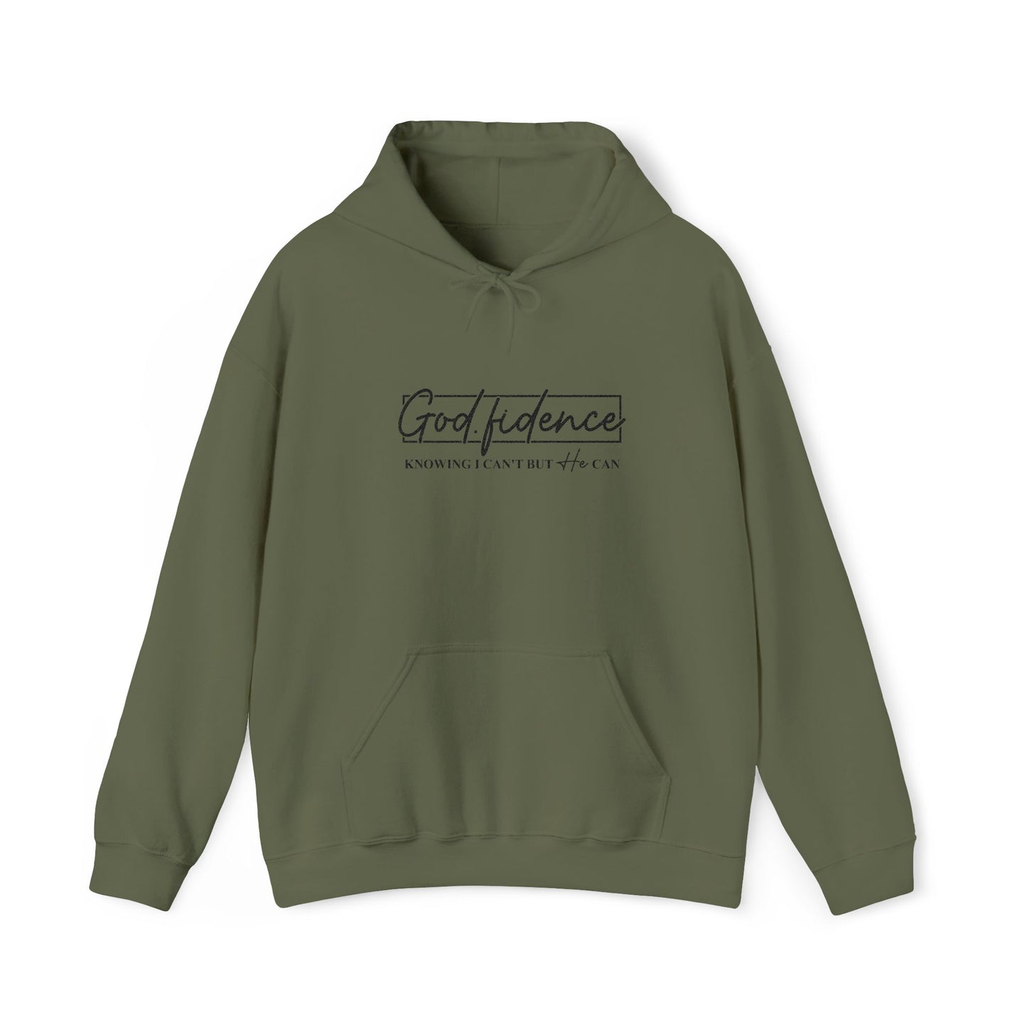 Embroidered "God.fidence" Hoodie — Faith Inspired Hooded Sweatshirt