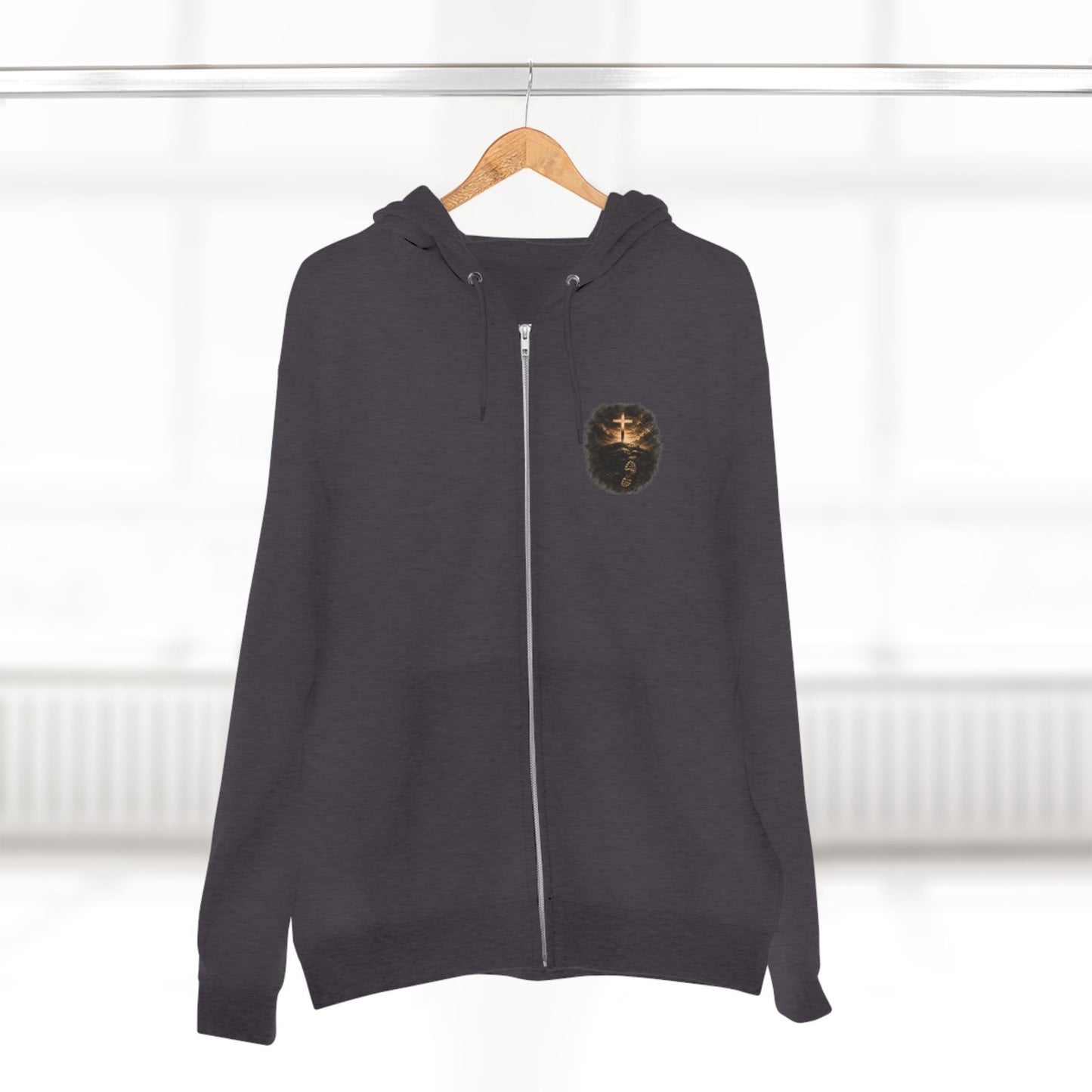 Step by Step Psalm 37:23 Cross Zip Hoodie