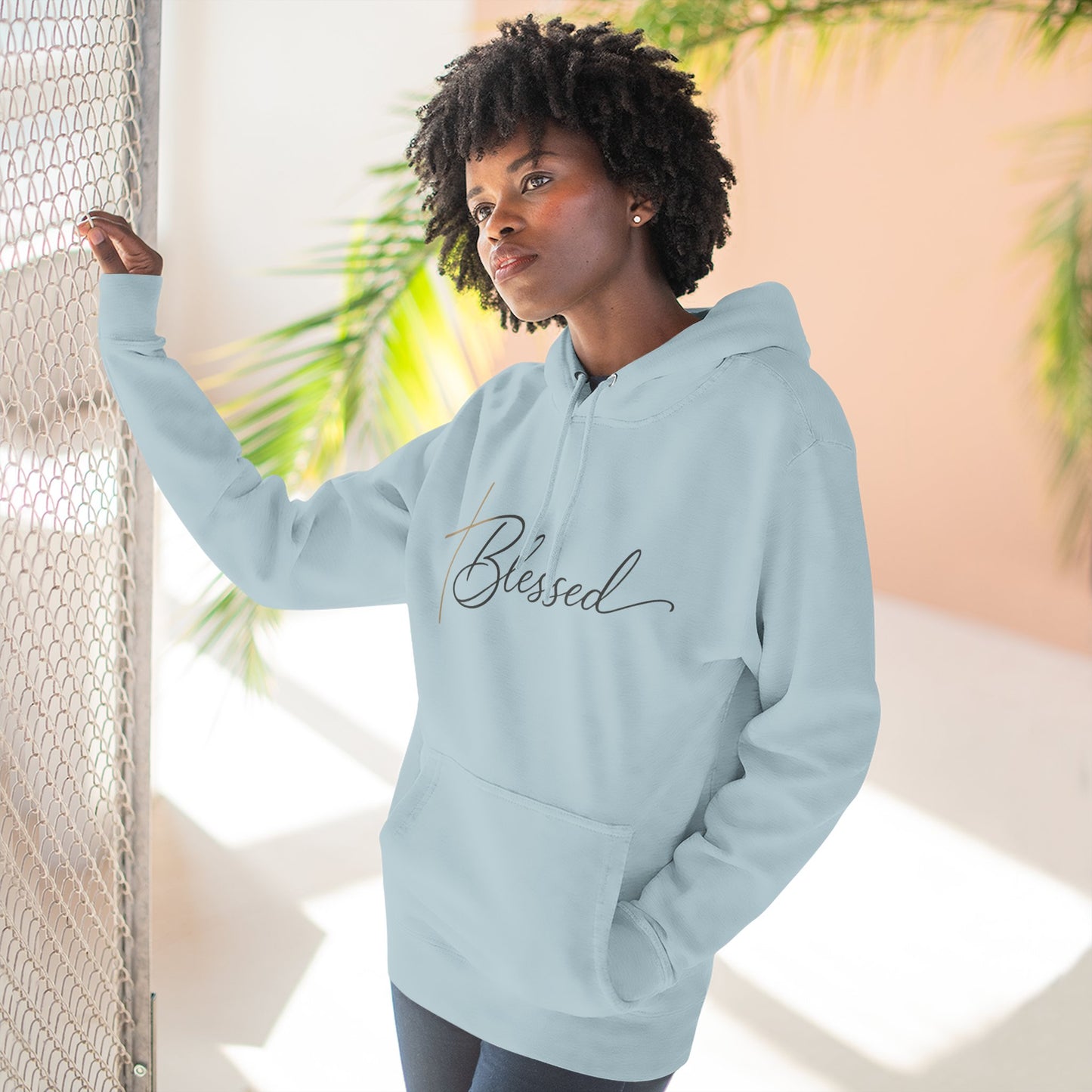 Blessed Script Hoodie — Minimalist Inspirational Pullover