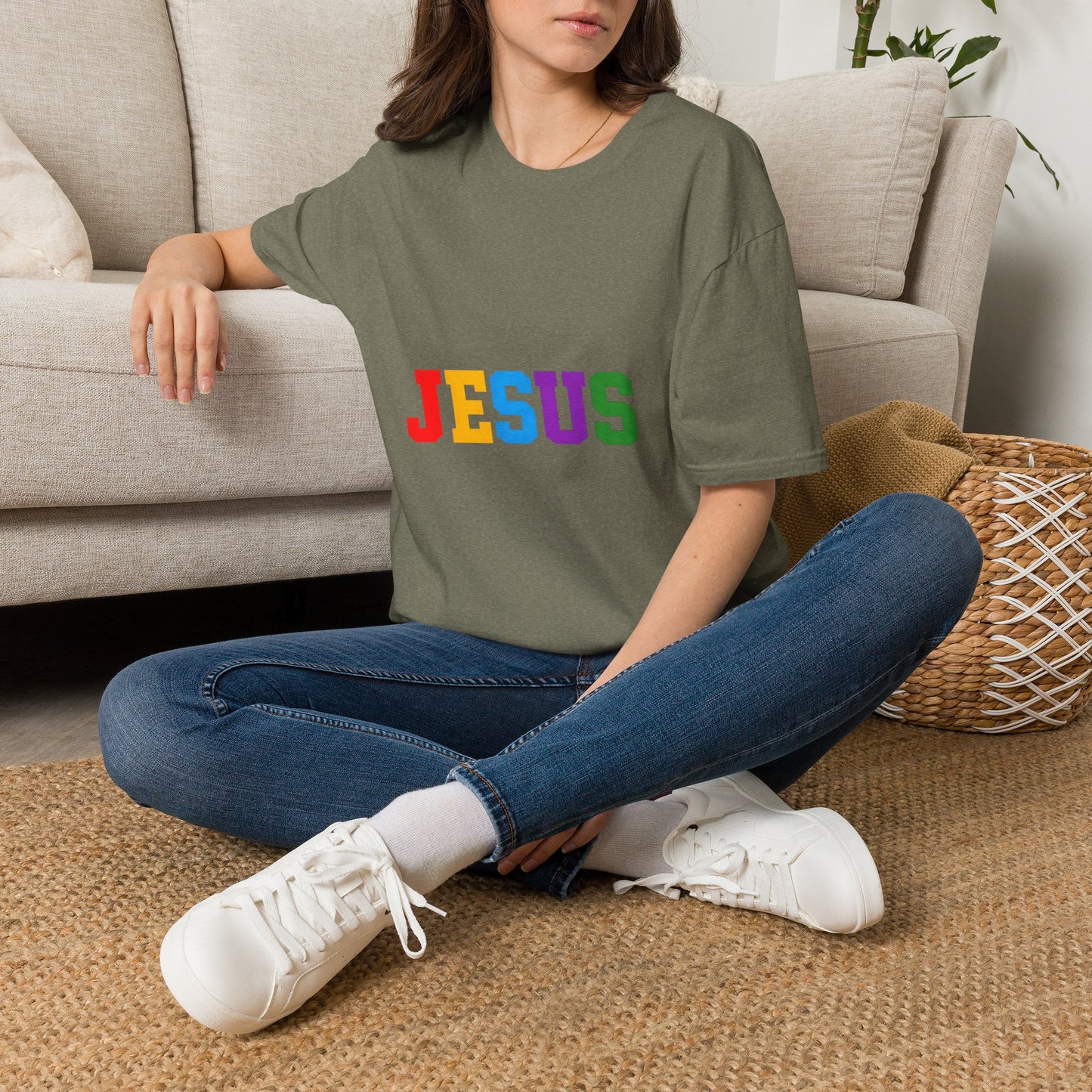 "Jesus" Colorful Graphic Tee