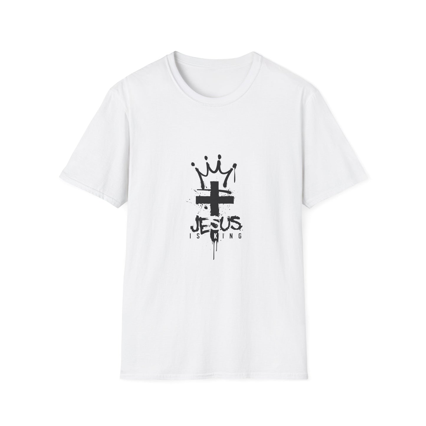 Jesus King T-Shirt — Crowned Cross Faith Graphic Tee